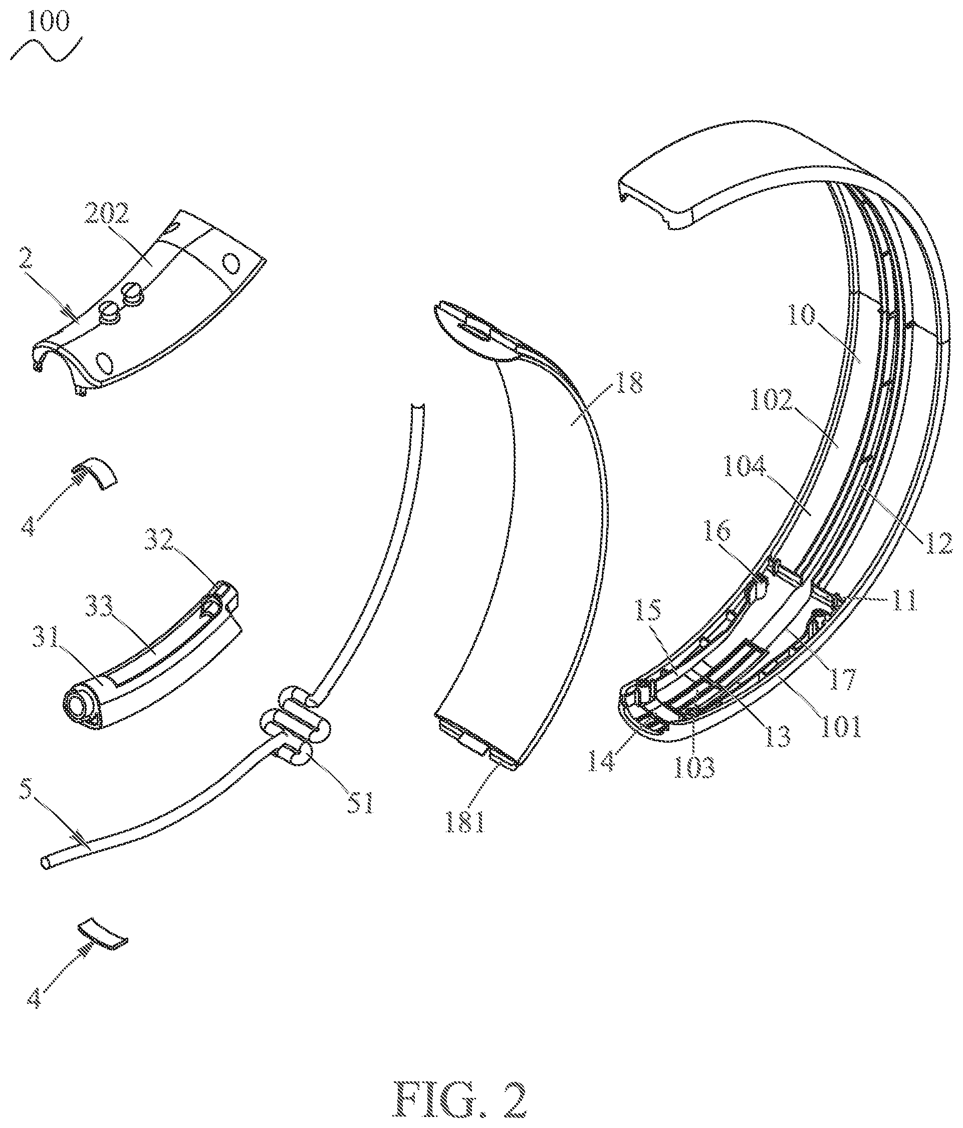Patent US12368990 Figure 2 – Telescopic structure of headphone