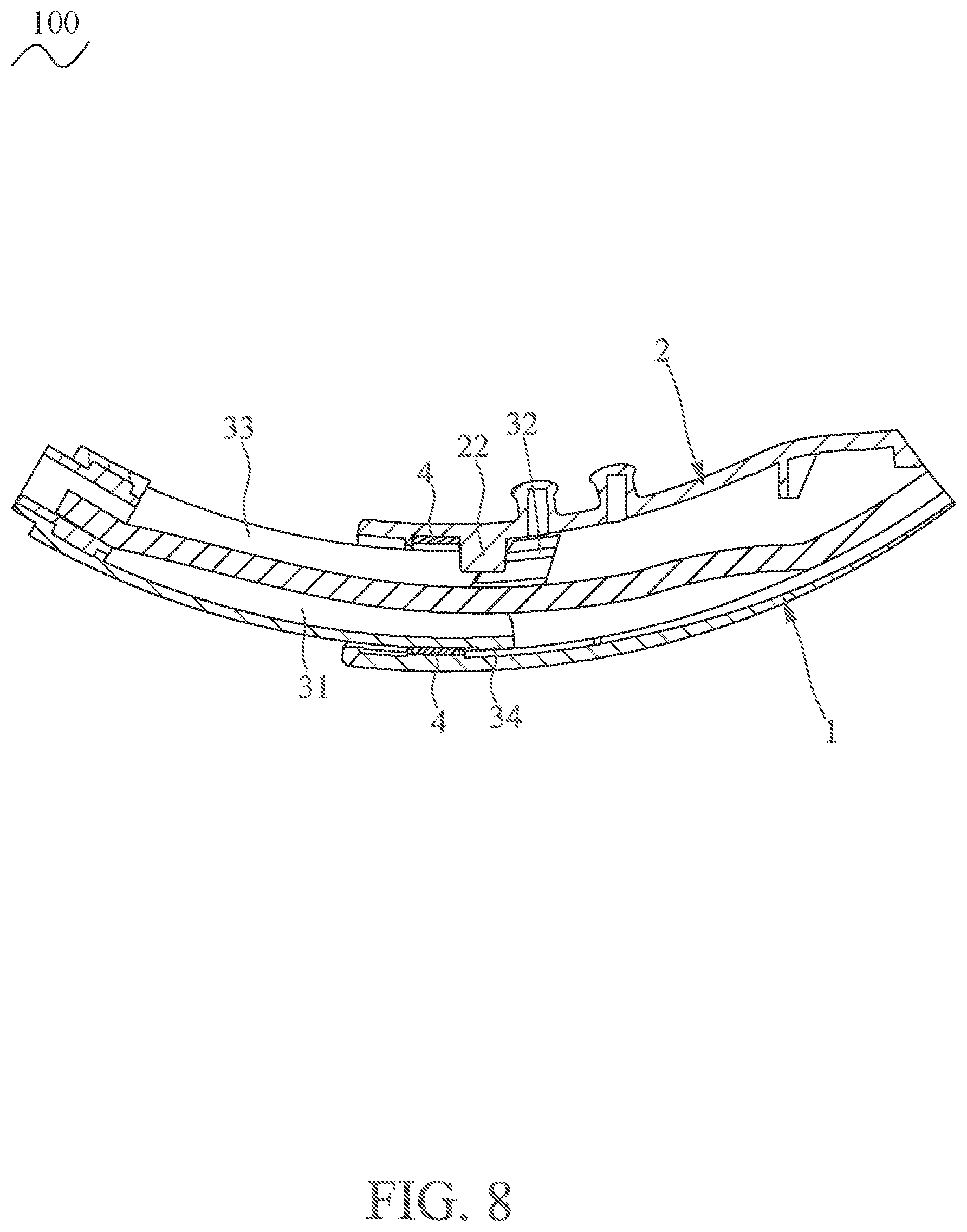 Patent US12368990 Figure 8 – Telescopic structure of headphone