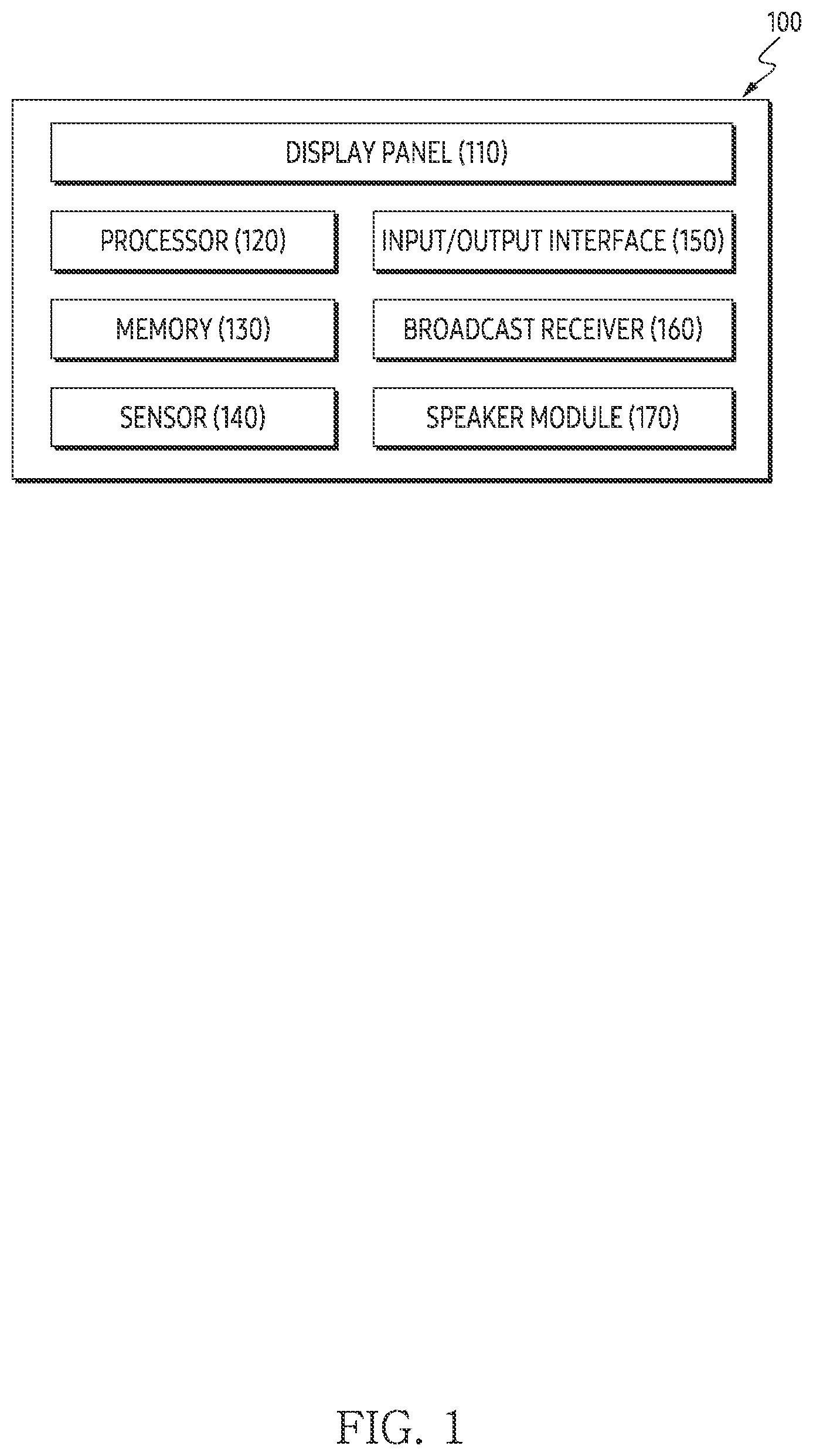 Patent US12368992 Figure 1 – Display device for front emission of audio