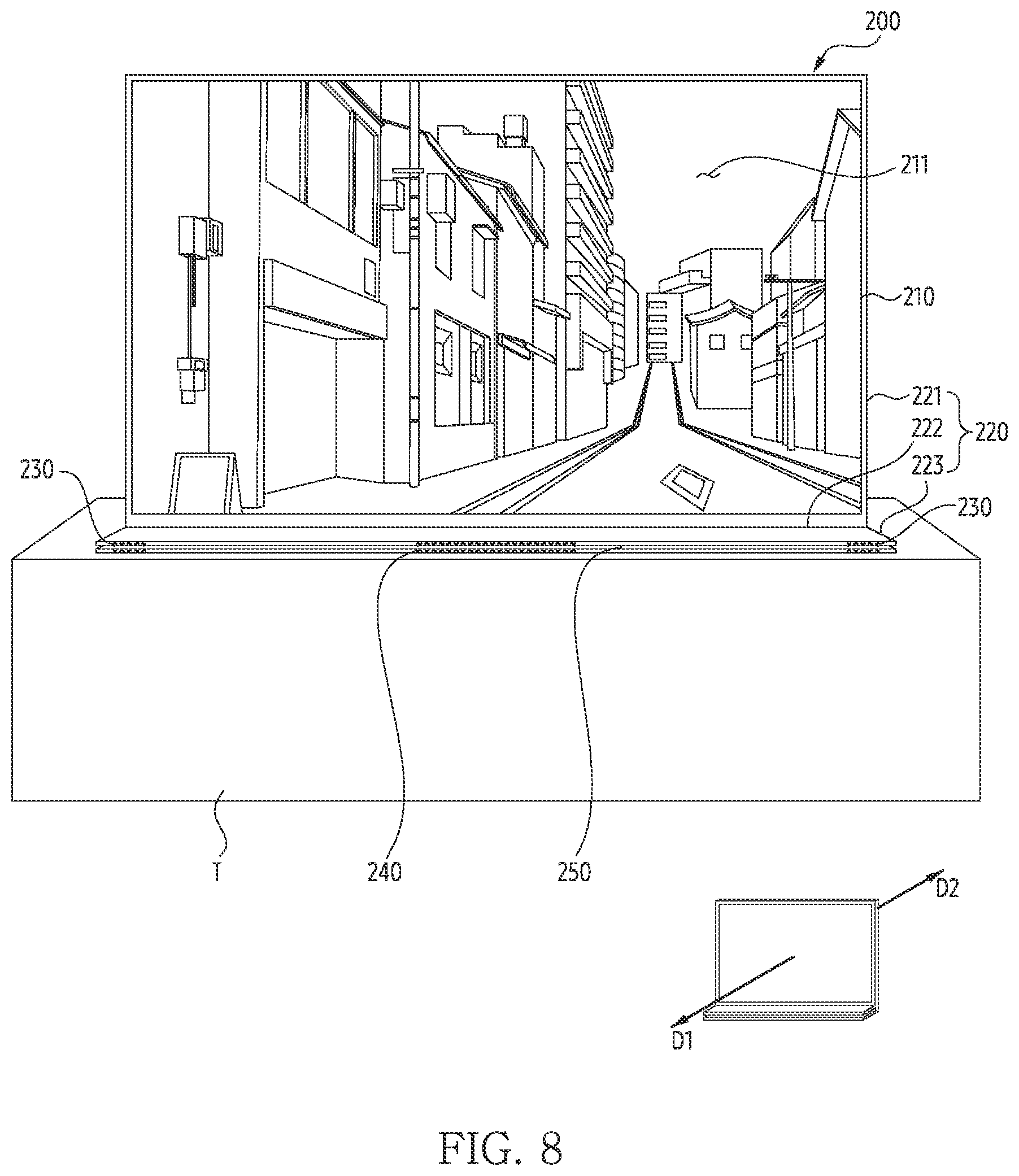Patent US12368992 Figure 9 – Display device for front emission of audio