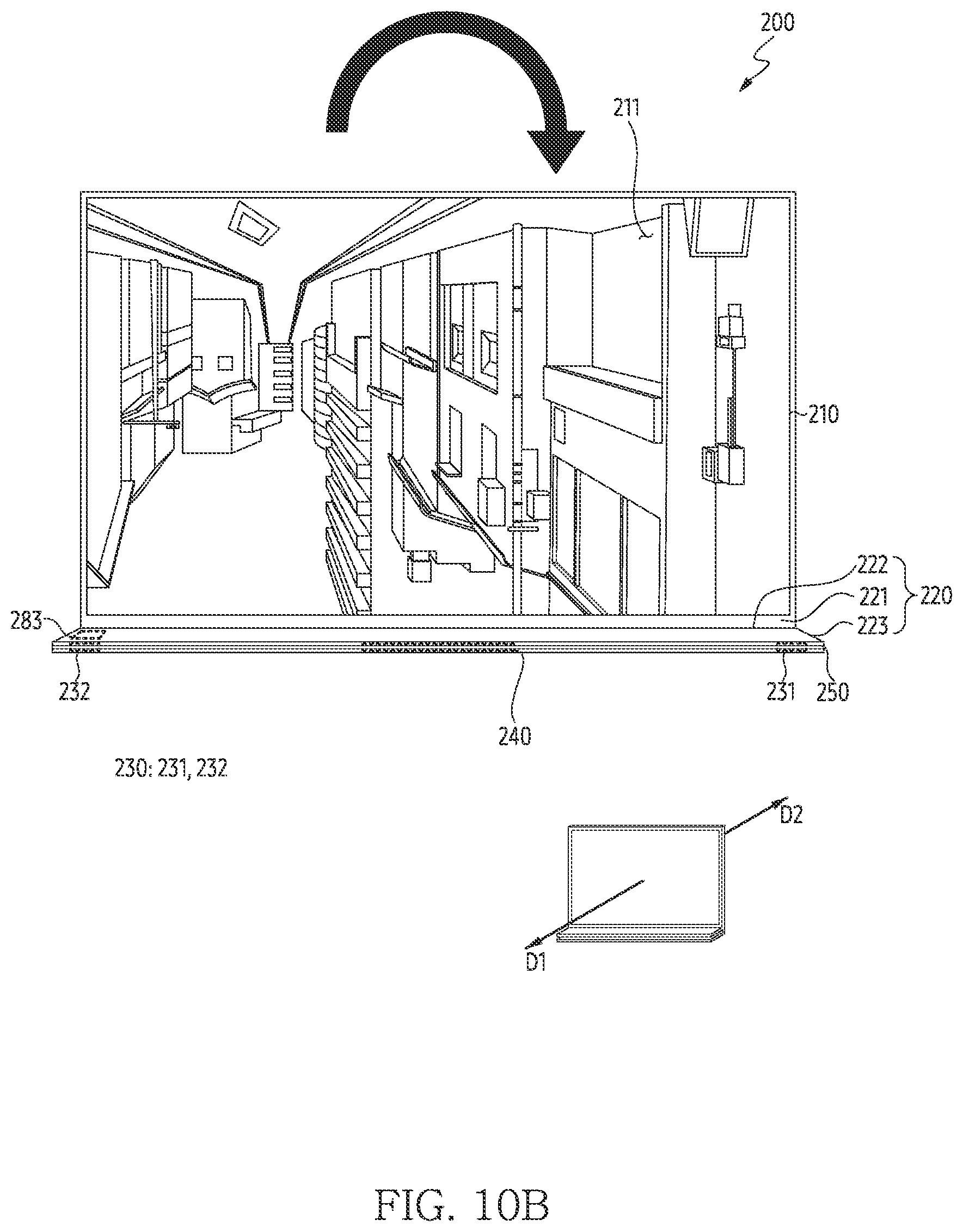 Patent US12368992 Figure 12 – Display device for front emission of audio