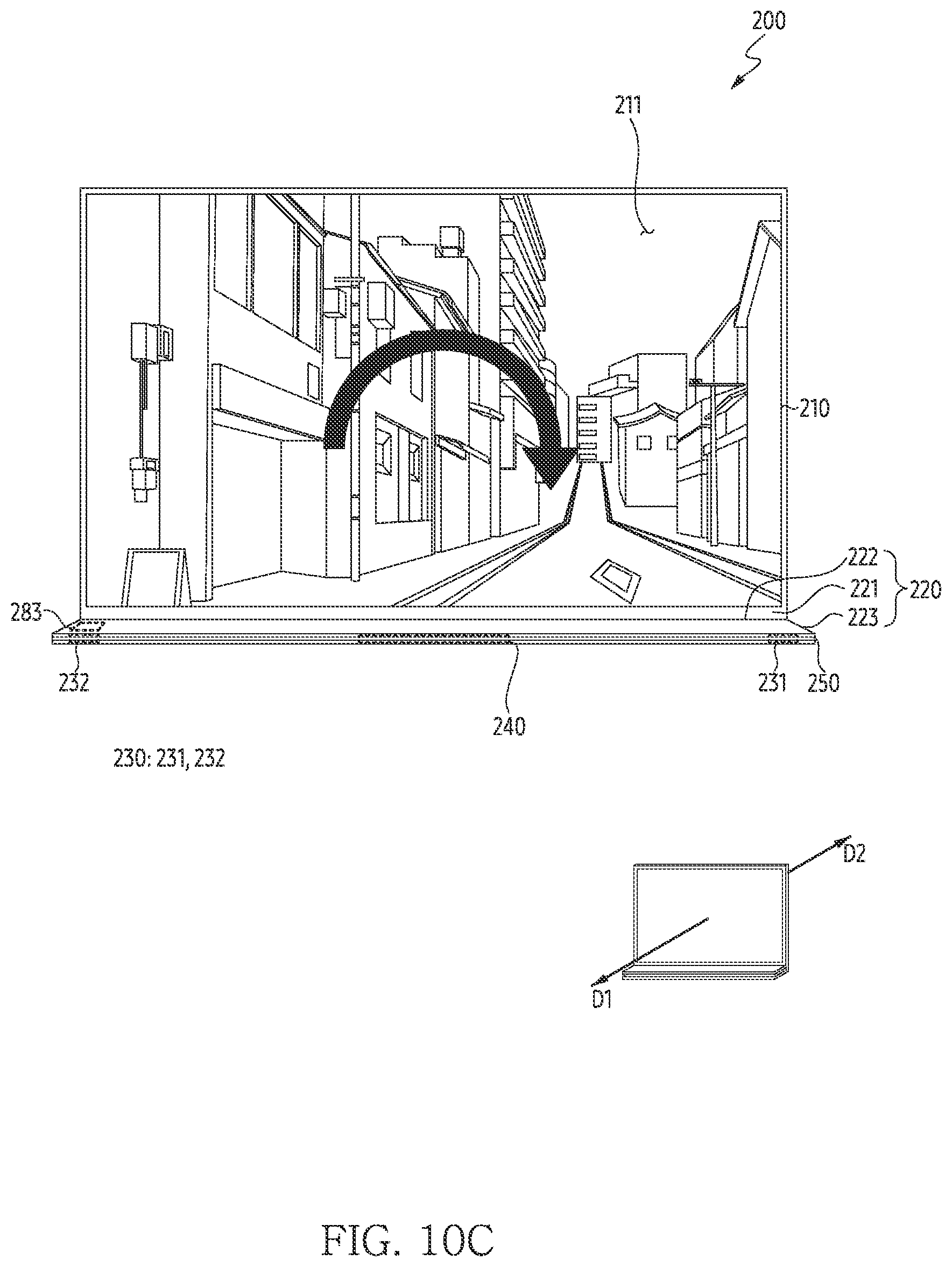 Patent US12368992 Figure 13 – Display device for front emission of audio