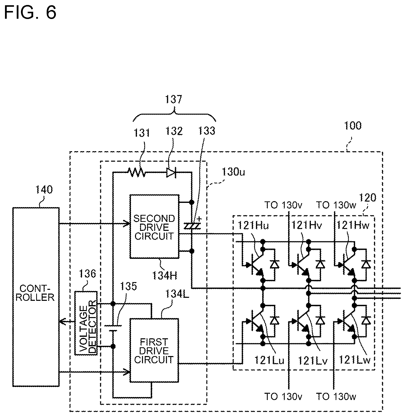Patent US12375005 Figure 4 – Power converter and air-conditioning apparatus