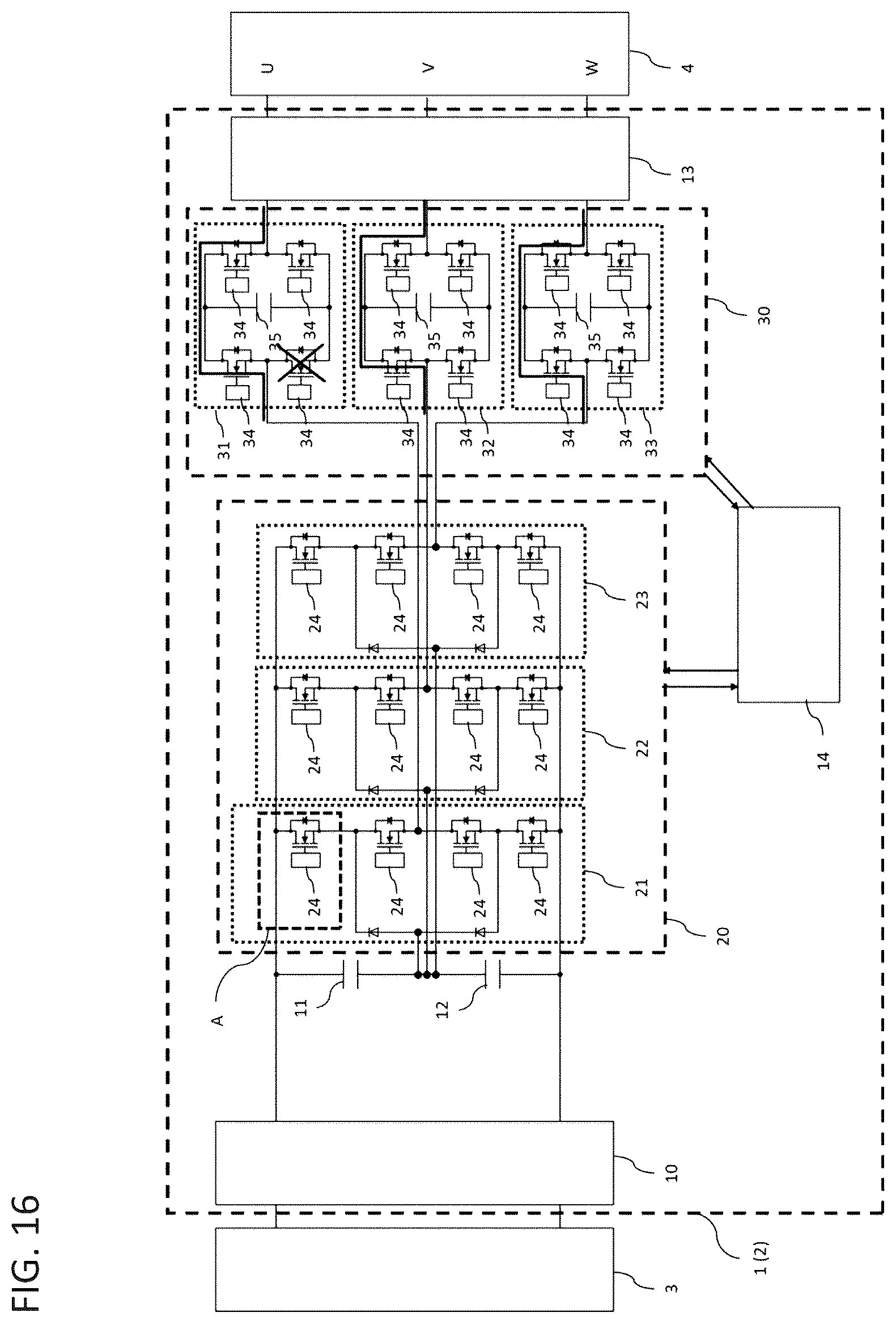 Patent US12375010 Figure 16 – Power conversion device, aircraft, and power conversion method