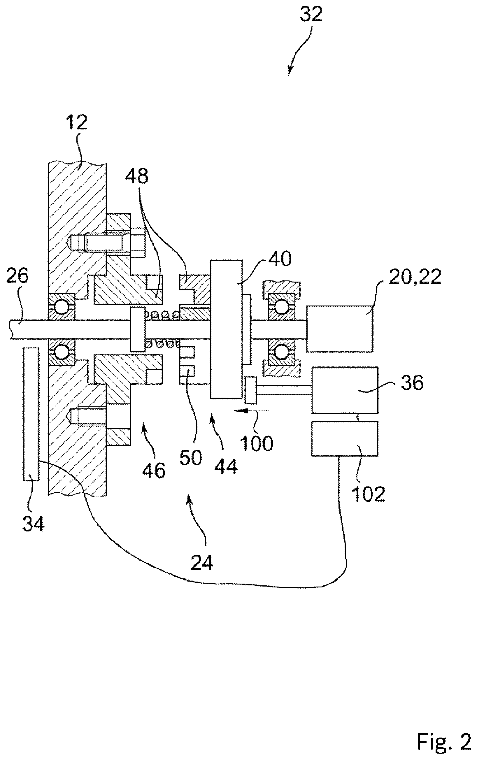 Patent US12375012 Figure 2 – Safety braking device with two braking stages