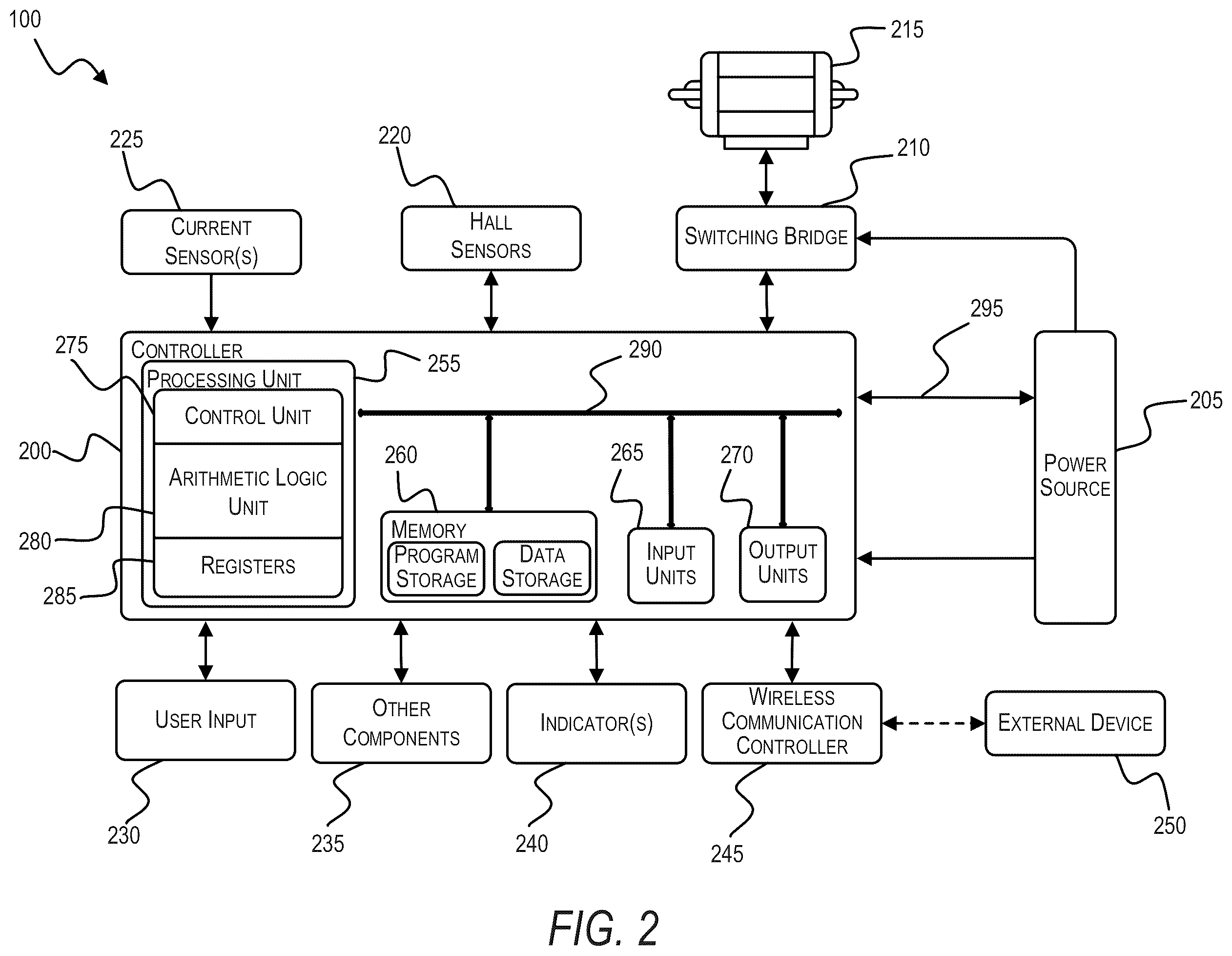 Patent US12375022 Figure 2 – Power tool including current-based field weakening