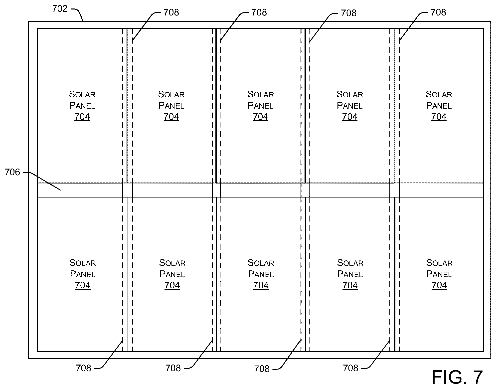 Patent US12375024 Figure 7 – Solar canopy systems and methods