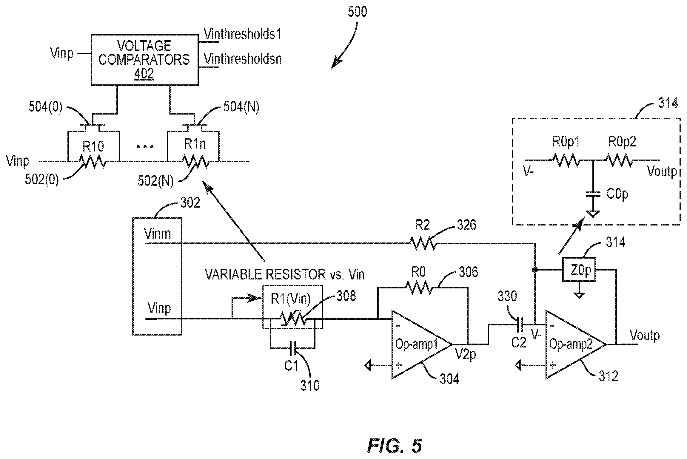 Patent US12375040 Figure 5 – Virtual radio frequency (VRF) equalizer for envelope tracking integrated circuit (ETIC)