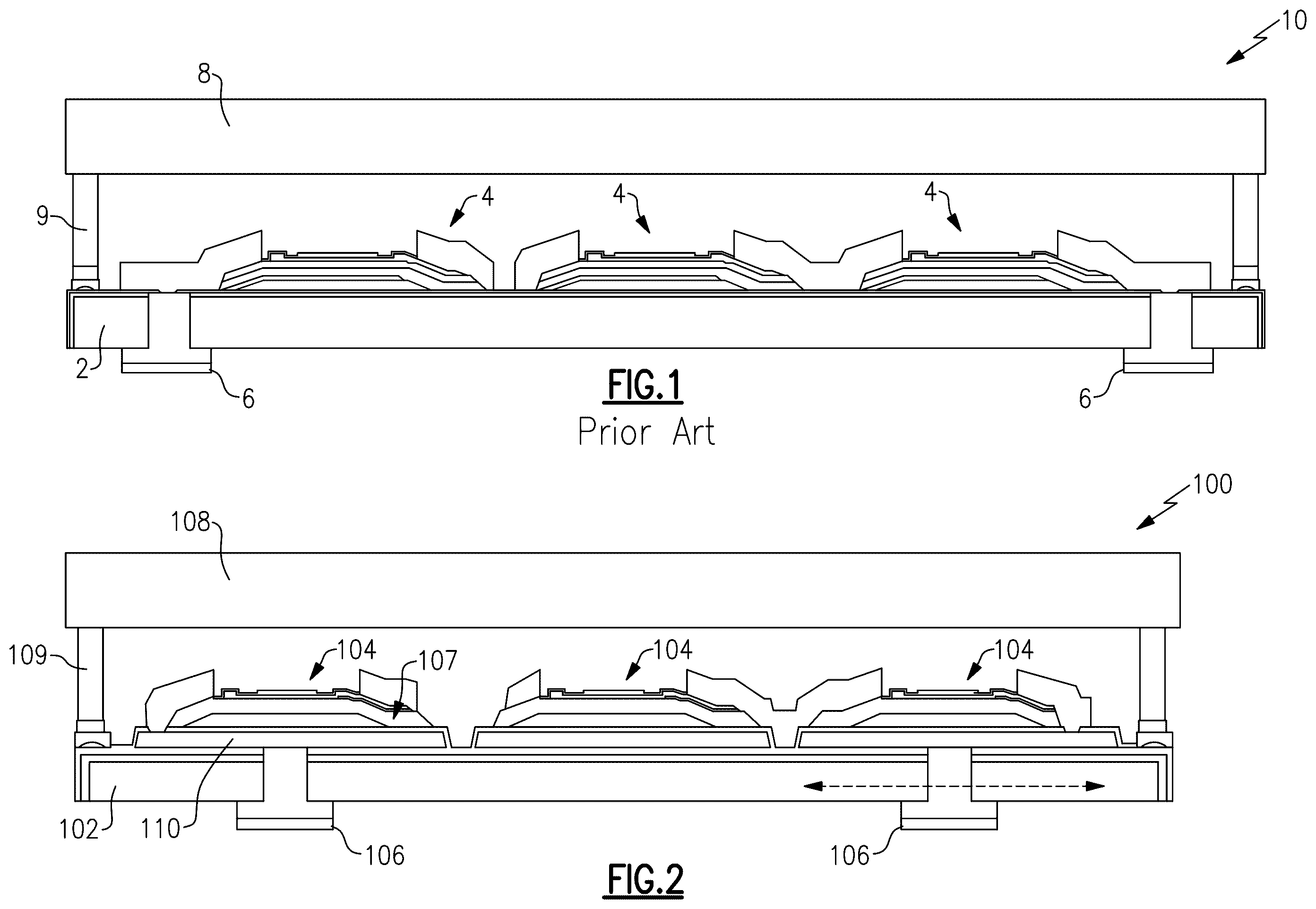 Patent US12375054 Figure 1 – Acoustic wave filter with buried connection layer under resonator