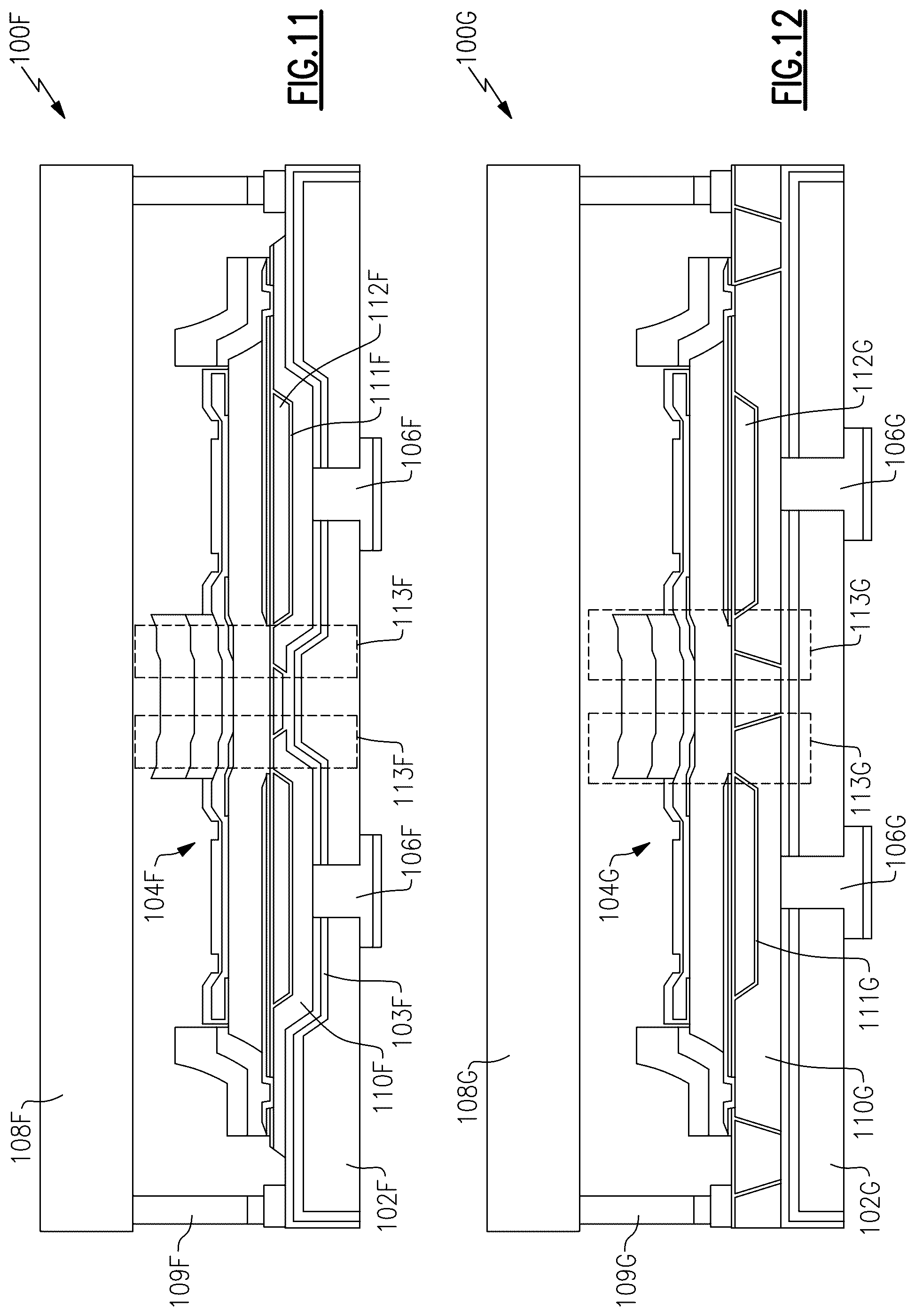 Patent US12375054 Figure 6 – Acoustic wave filter with buried connection layer under resonator