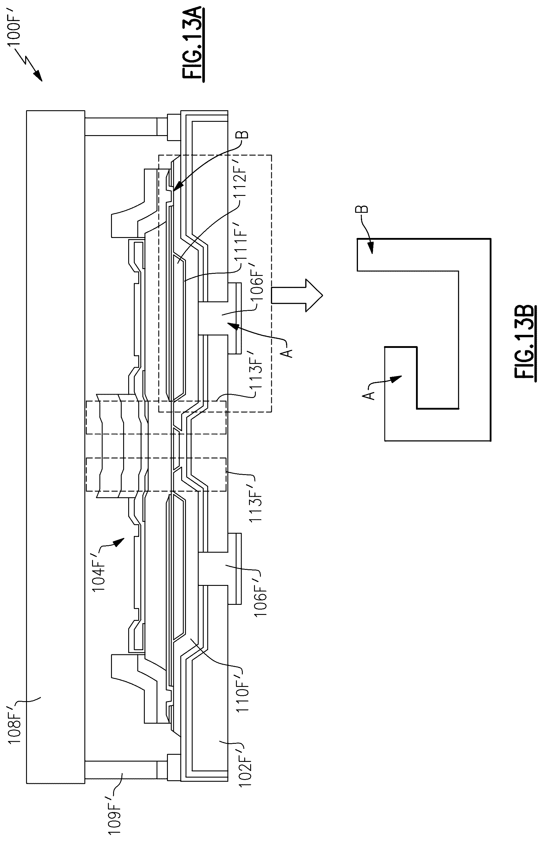 Patent US12375054 Figure 7 – Acoustic wave filter with buried connection layer under resonator