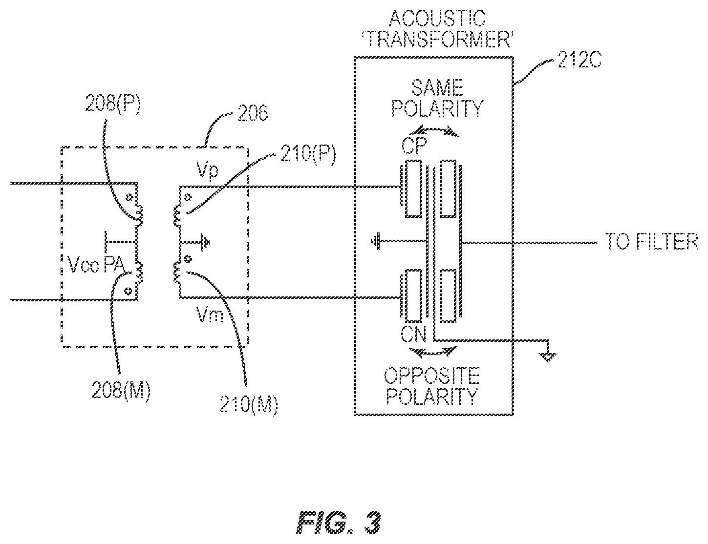 Patent US12375064 Figure 3 – Consolidated acoustic transformer in transmission chain