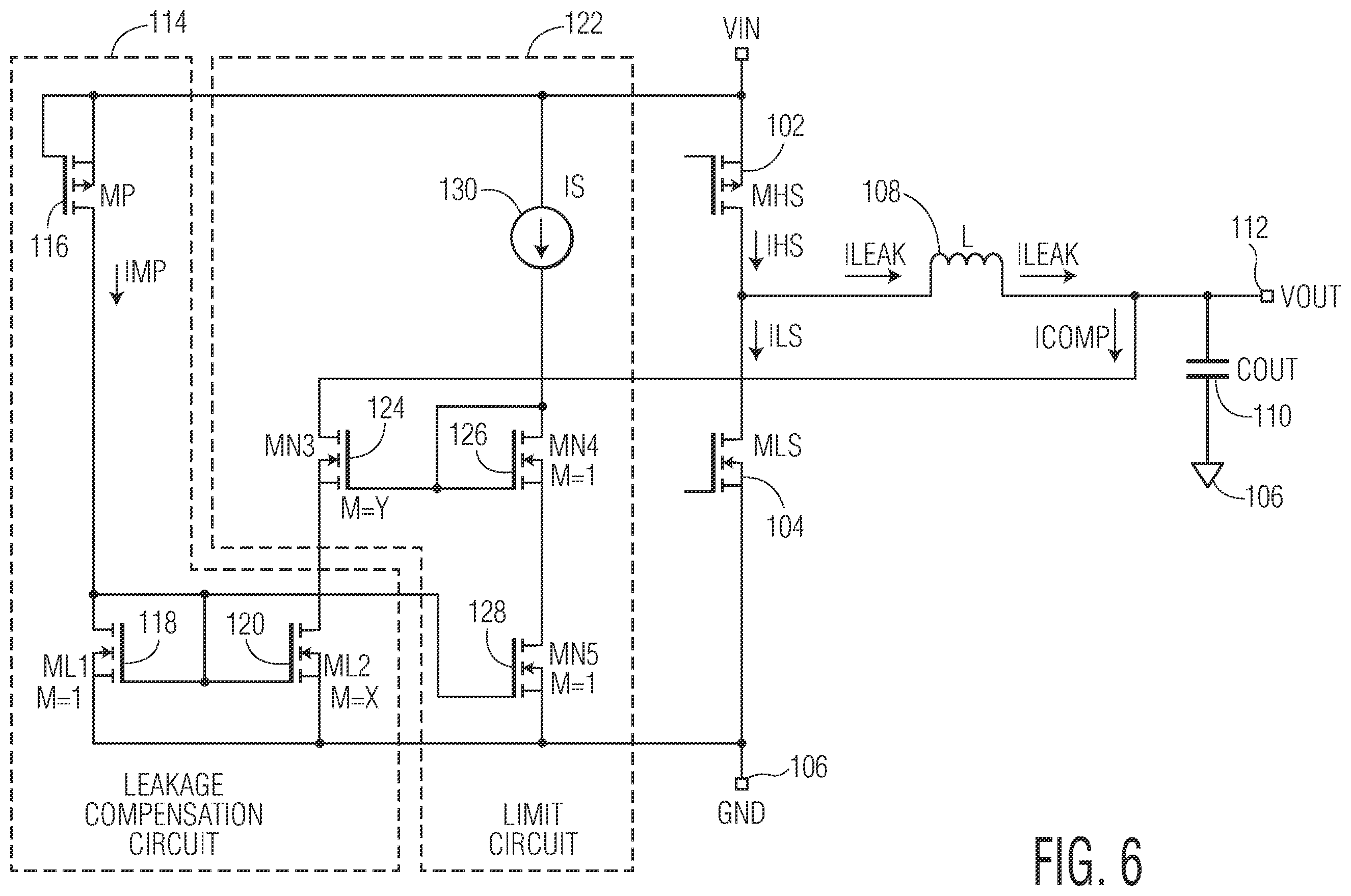 Patent US12375076 Figure 4 – Leakage current compensation