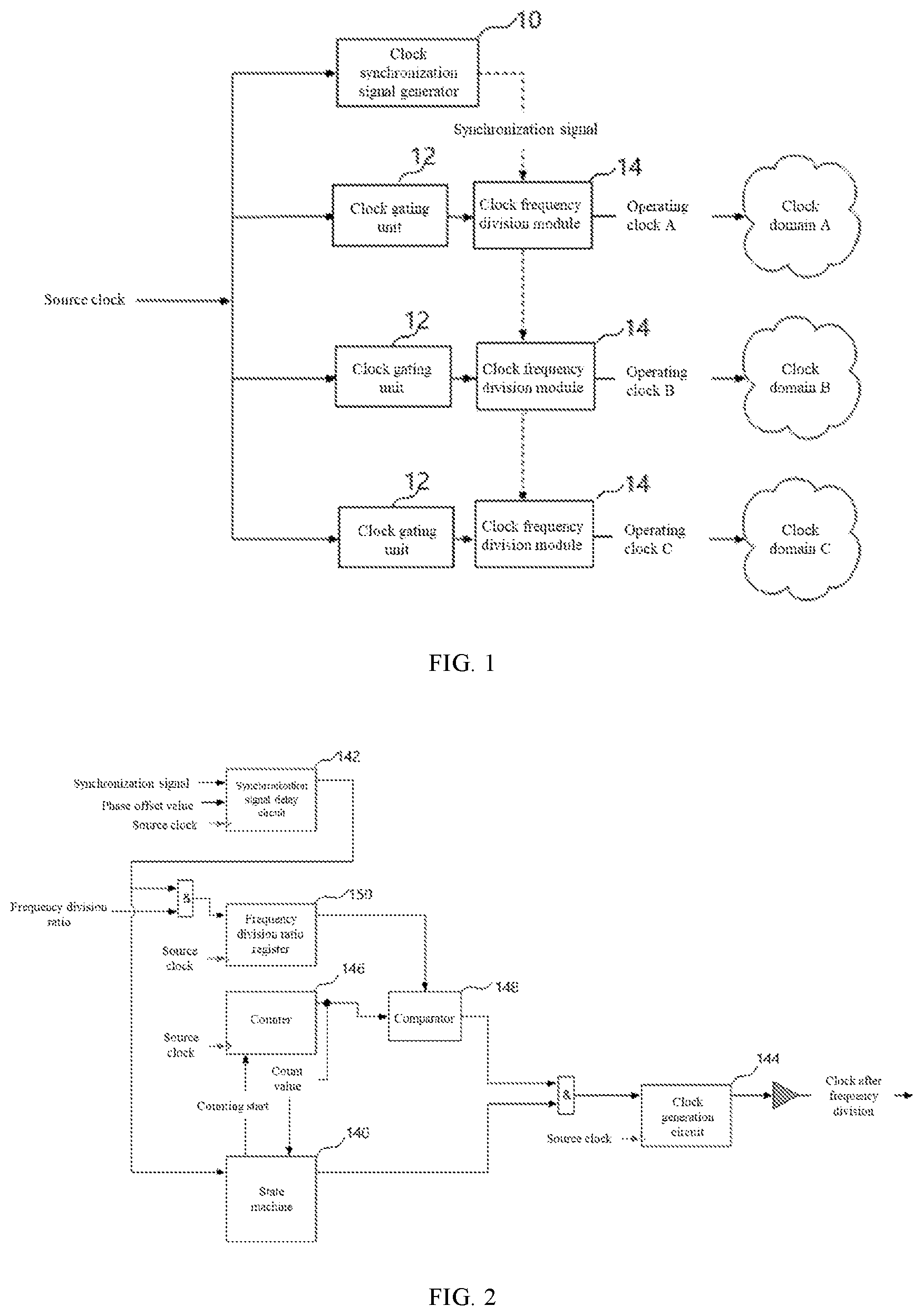 Patent US12375087 Figure 1 – Clock management apparatus, clock frequency division module and system-on-chip