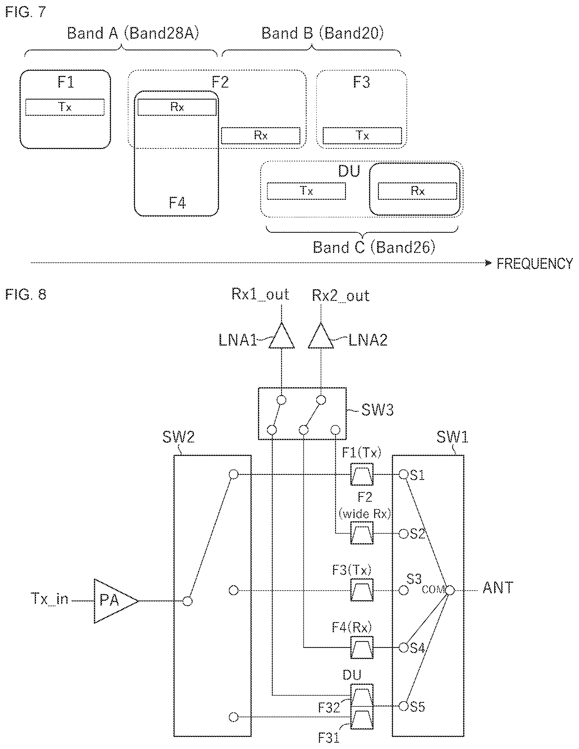 Patent US12375116 Figure 4 – Frontend circuit, frontend module, communication apparatus, and multiplexer