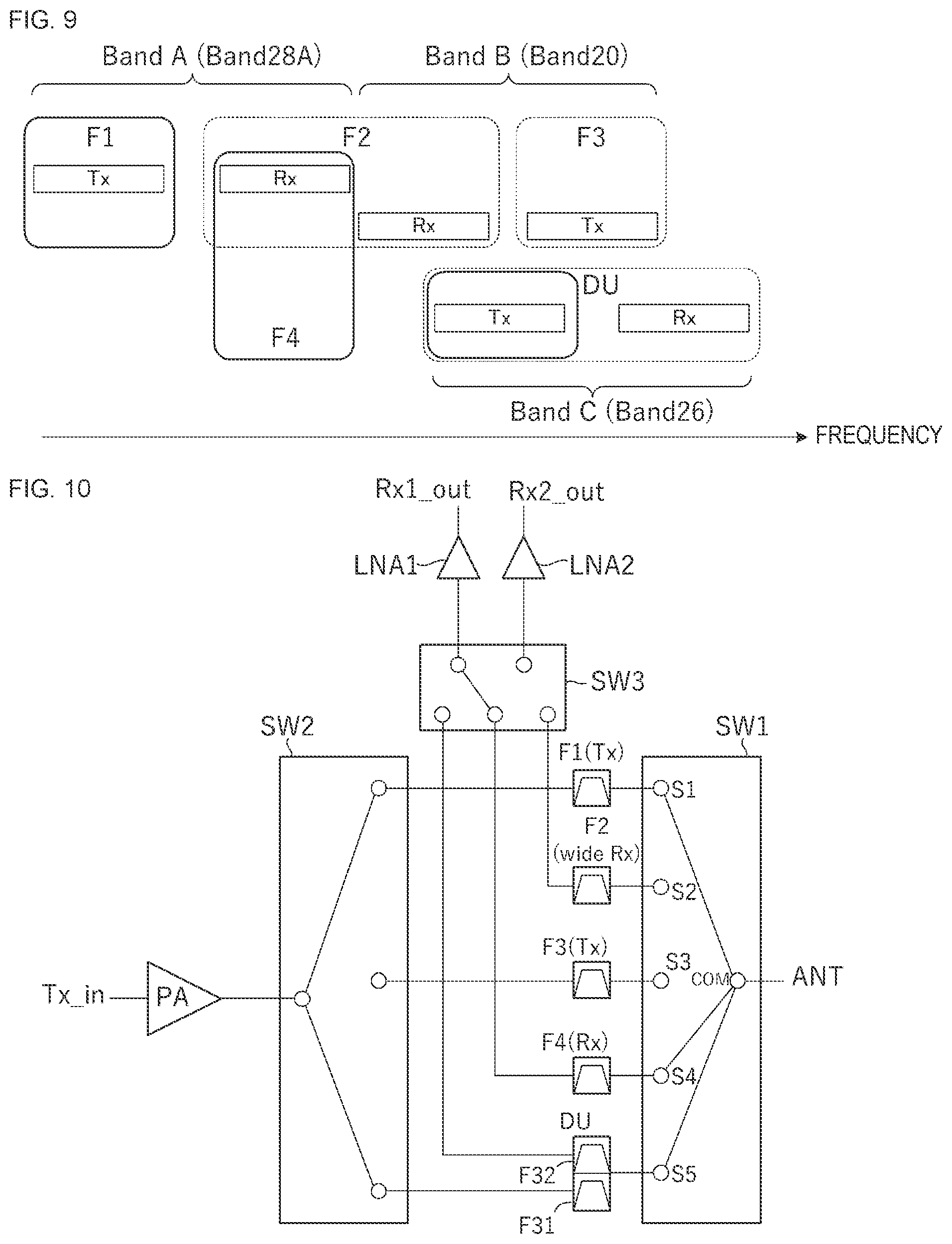 Patent US12375116 Figure 5 – Frontend circuit, frontend module, communication apparatus, and multiplexer