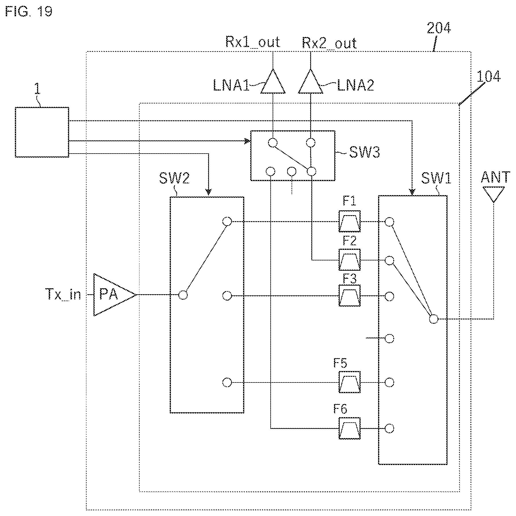 Patent US12375116 Figure 14 – Frontend circuit, frontend module, communication apparatus, and multiplexer