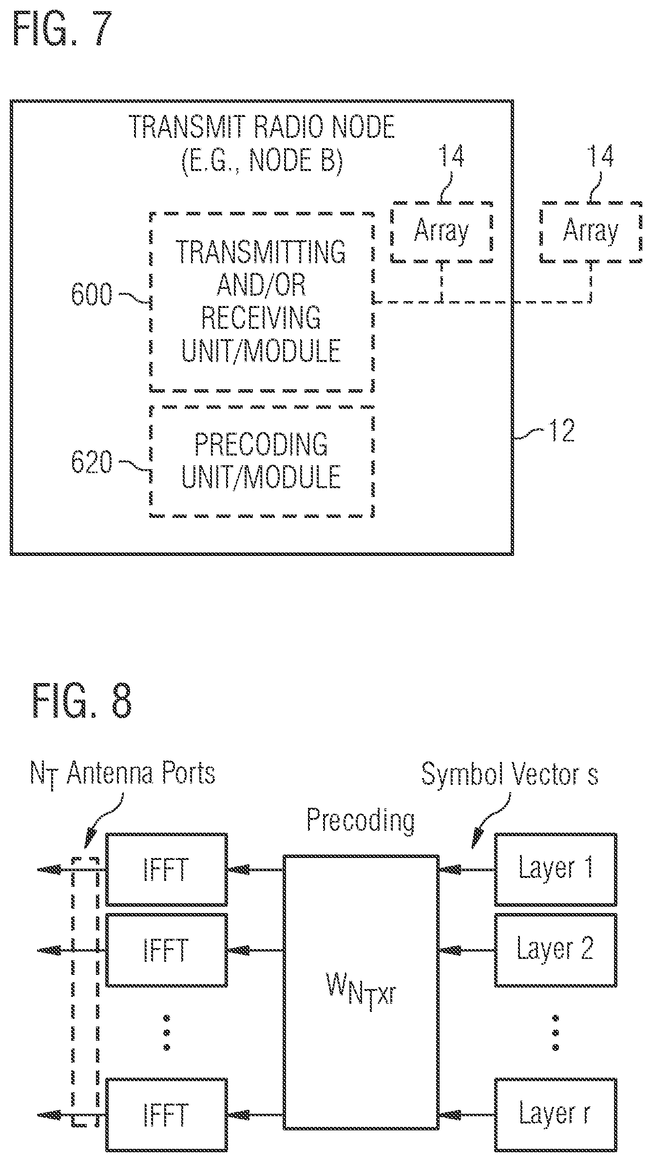 Patent US12375136 Figure 4 – Precoding a transmission from a multi-panel antenna array