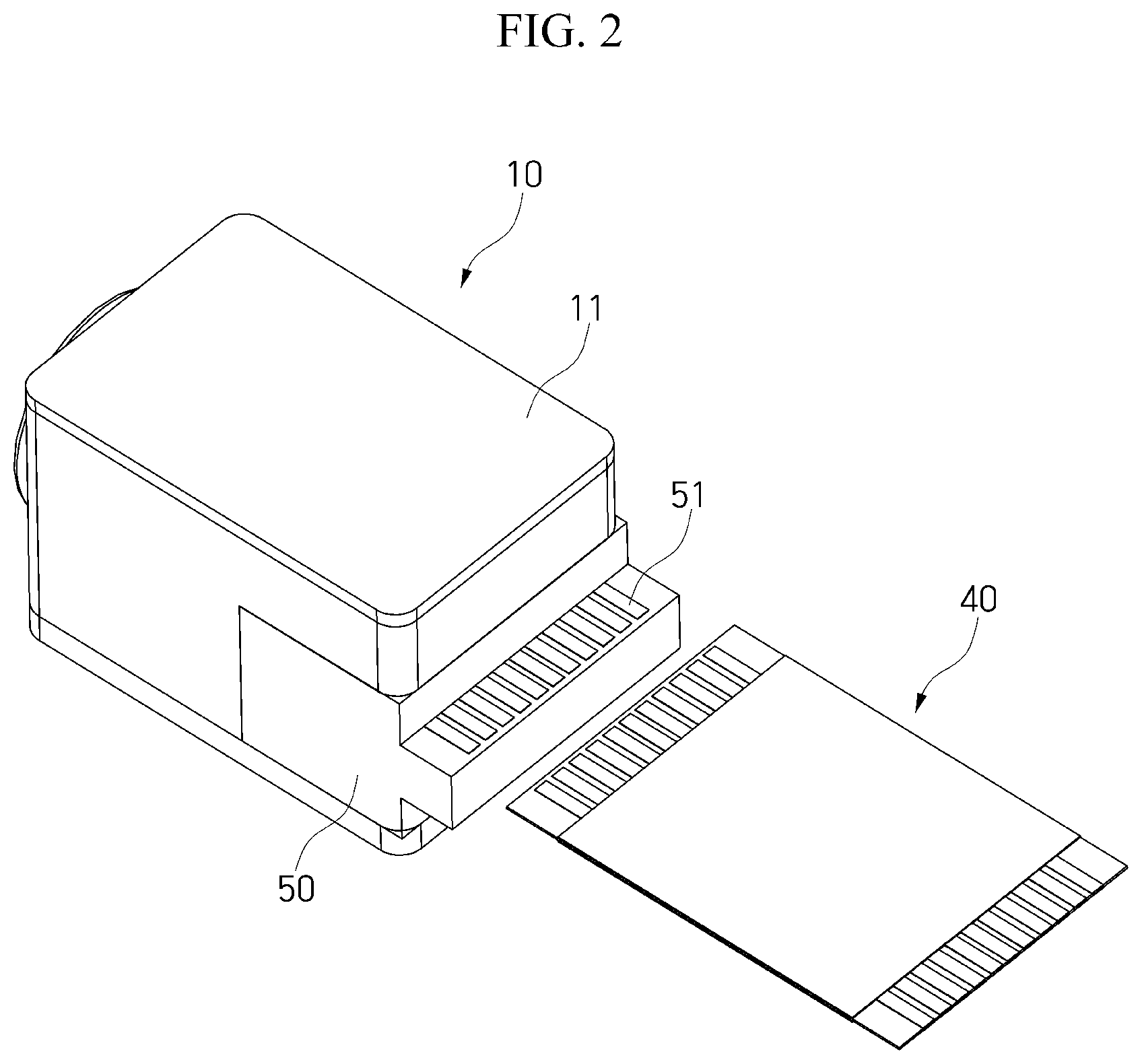 Patent US12375179 Figure 2 – Optical transceiver for high-precision bonding of flexible printed circuit board and ceramic feed-through structure and package structure