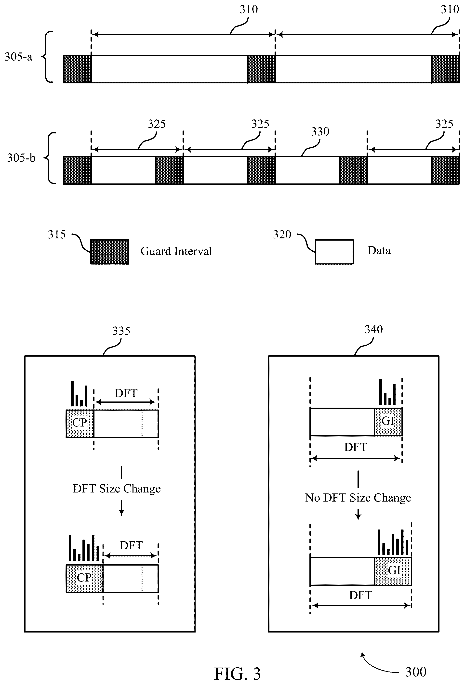 Patent US12375237 Figure 3 – Reference signal design for zero-tail orthogonal frequency division multiplexing communications