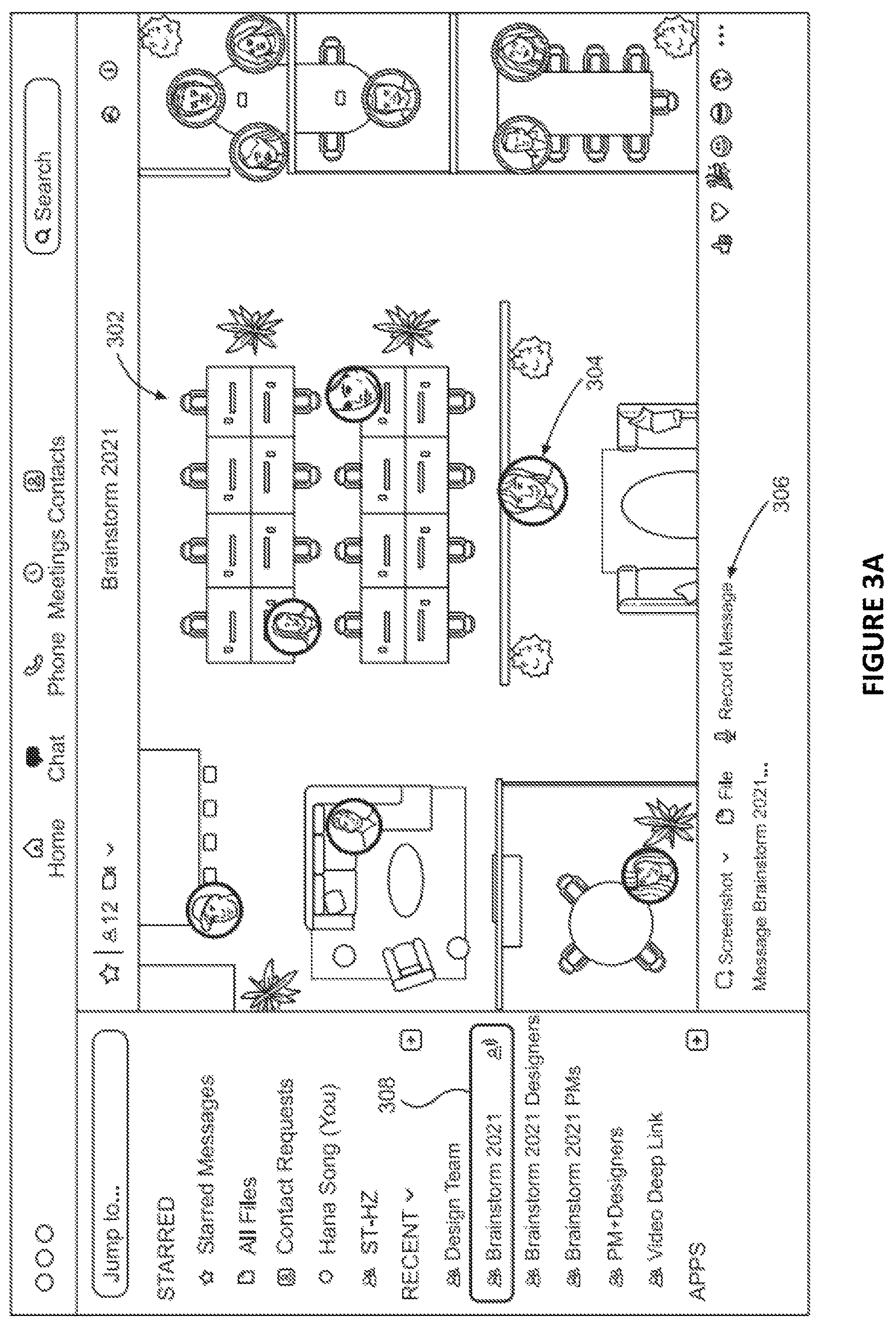 Patent US12375312 Figure 4 – Spatial chat