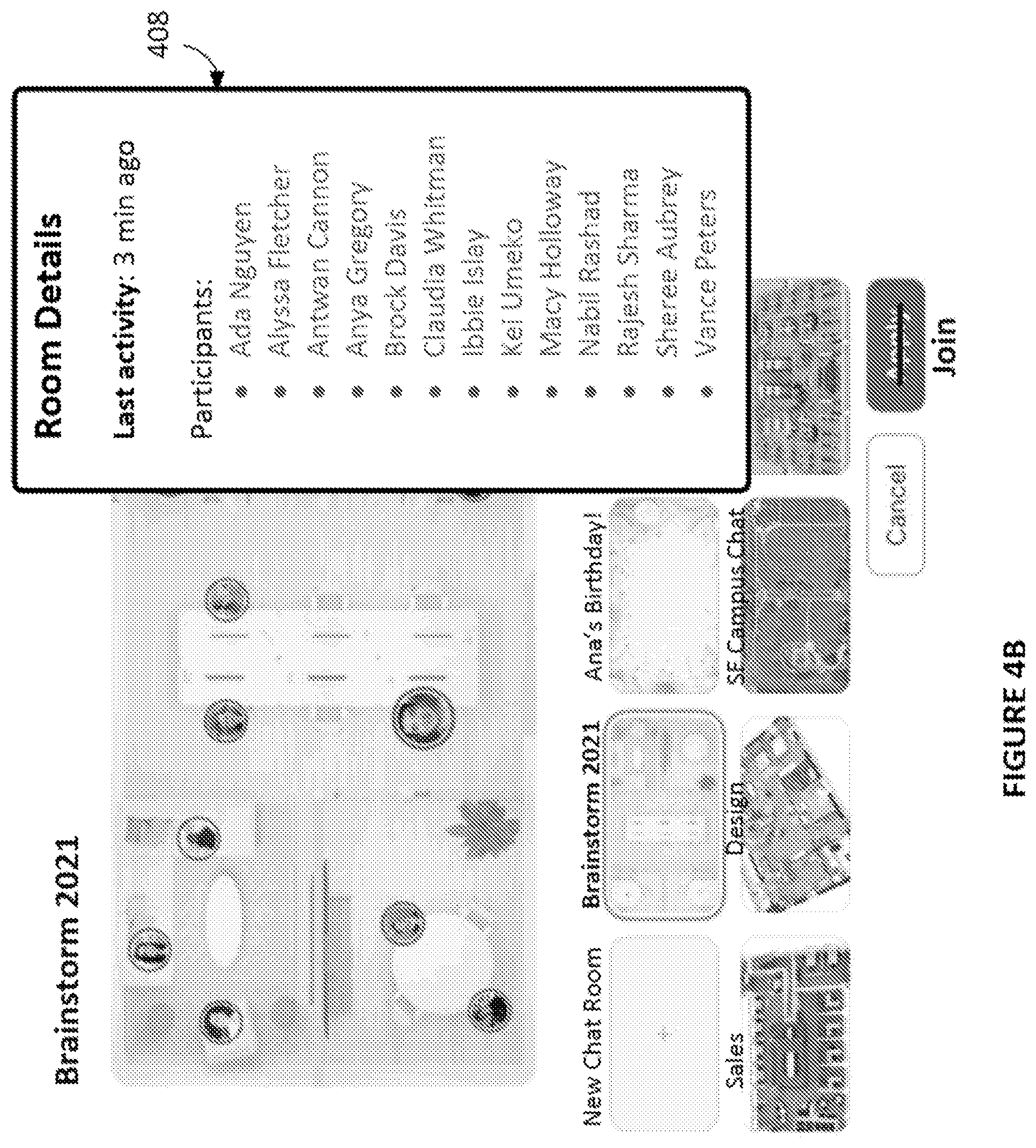 Patent US12375312 Figure 13 – Spatial chat