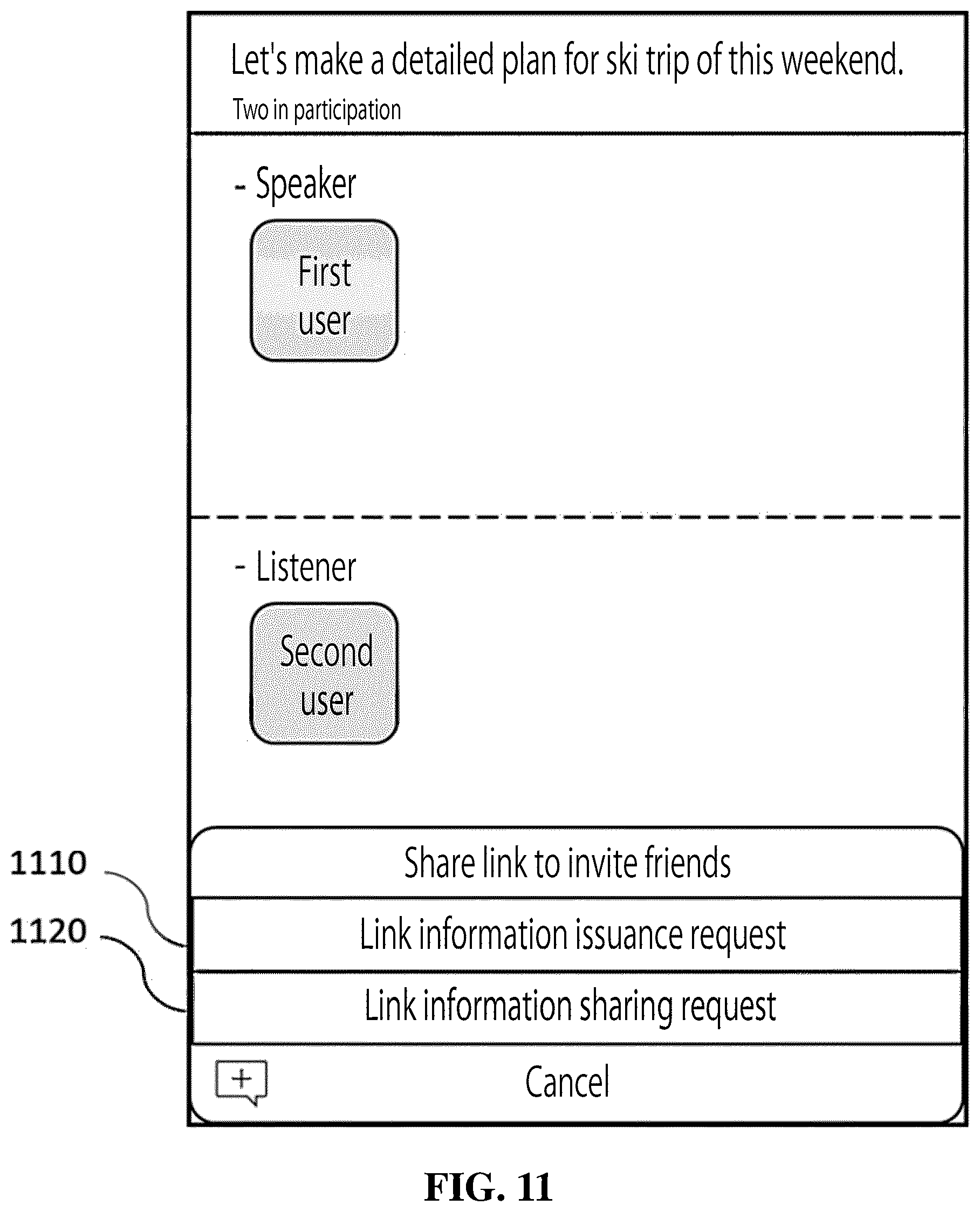 Patent US12375315 Figure 11 – Method for operating voice chat room dependent on message chat room, and server and terminal for performing the same