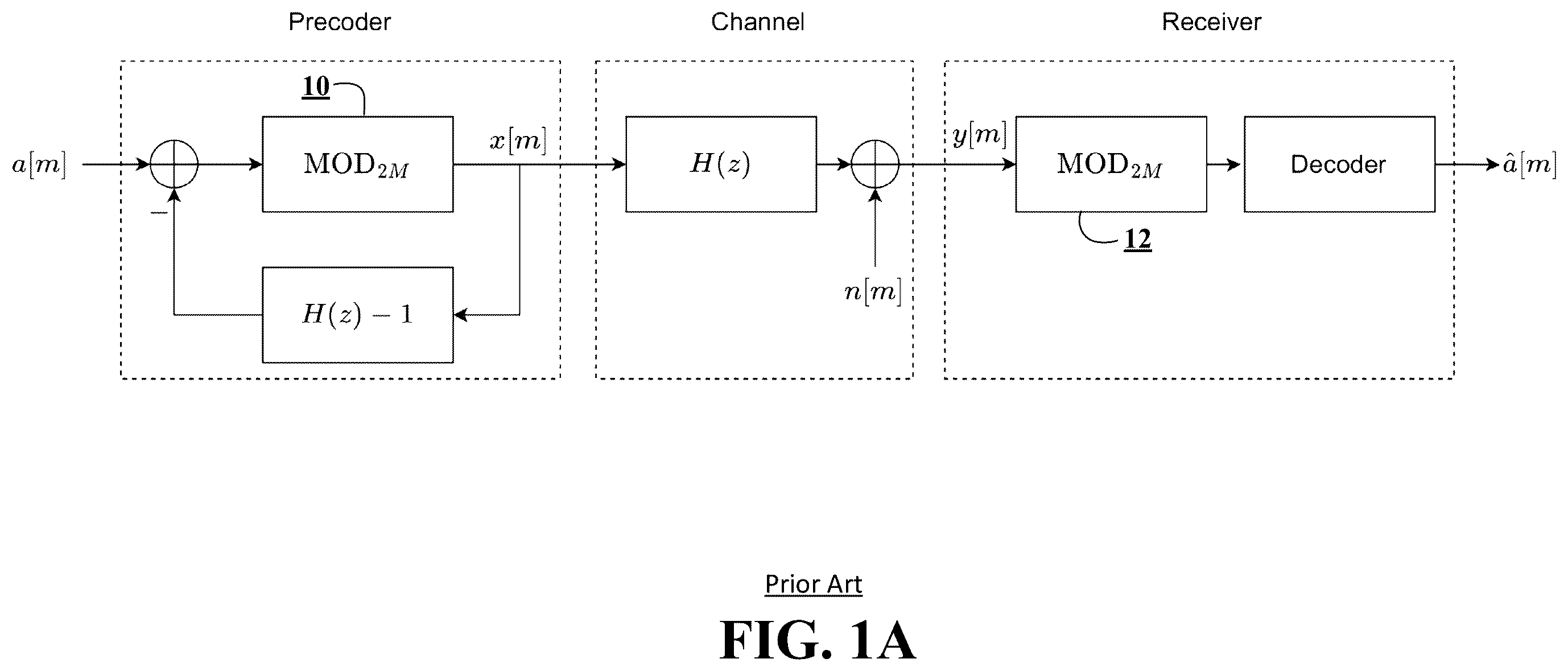 Patent US12375326 Figure 1 – Non-linear precoding for maximum likelihood sequence estimation (MLSE) receiver