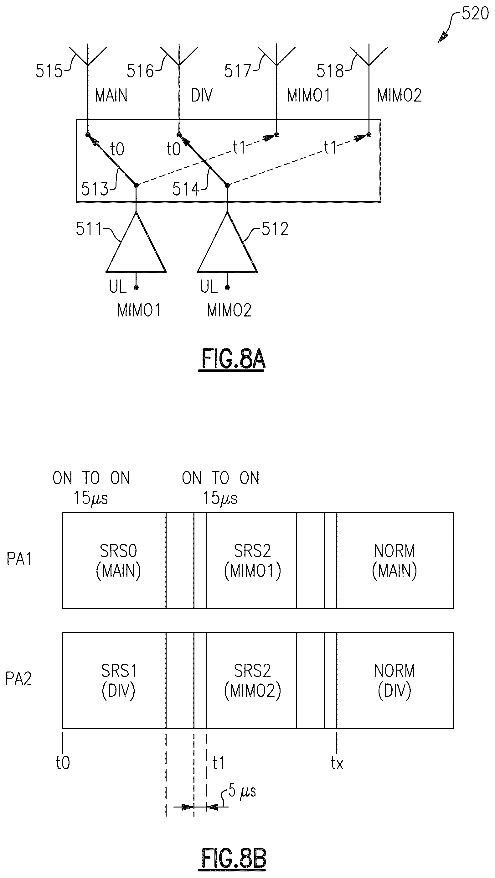 Patent US12375333 Figure 12 – Sounding reference signal switching system
