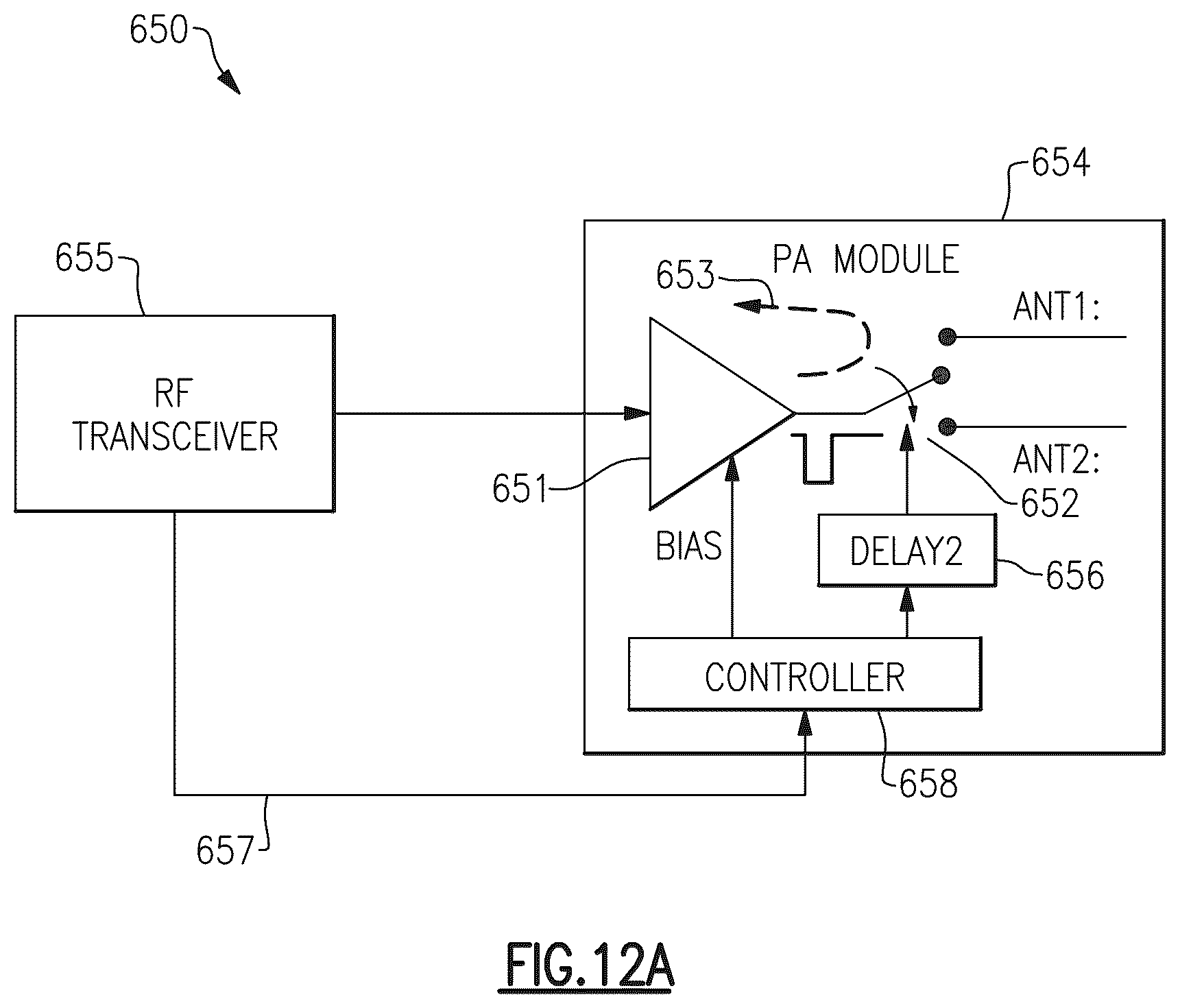 Patent US12375333 Figure 16 – Sounding reference signal switching system