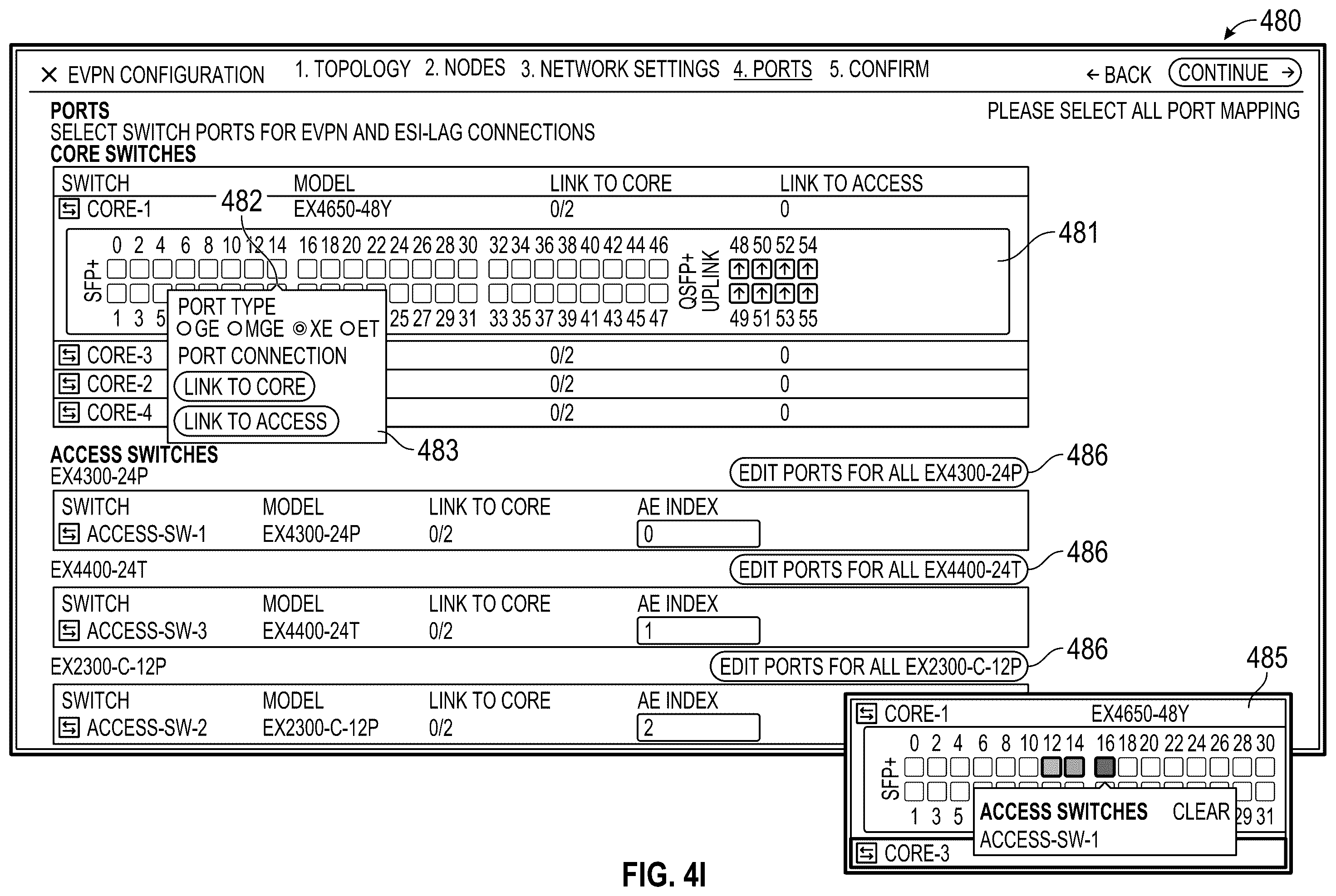 Patent US12375367 Figure 15 – Configuration of EVPN topologies using a user interface