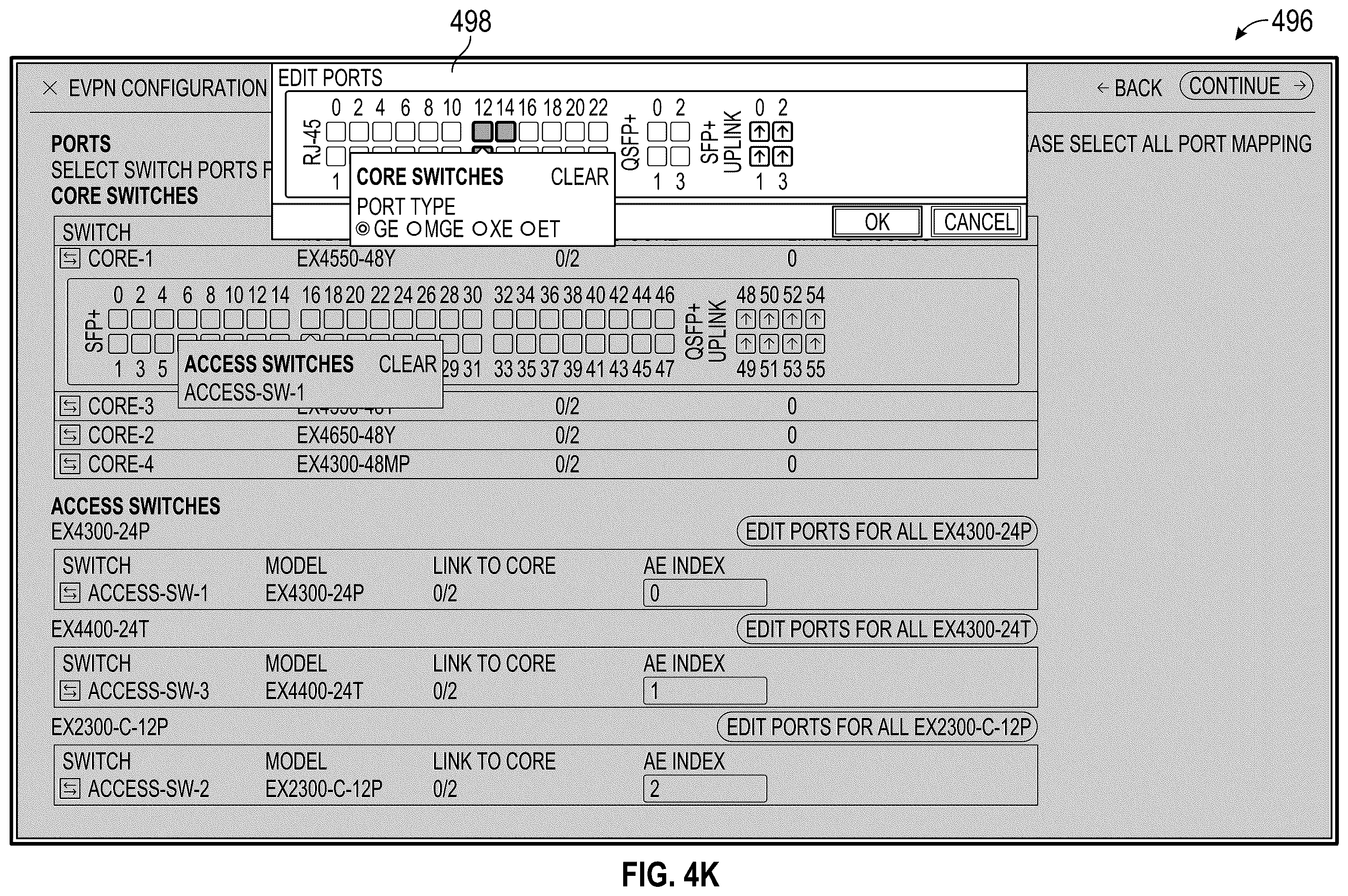 Patent US12375367 Figure 17 – Configuration of EVPN topologies using a user interface