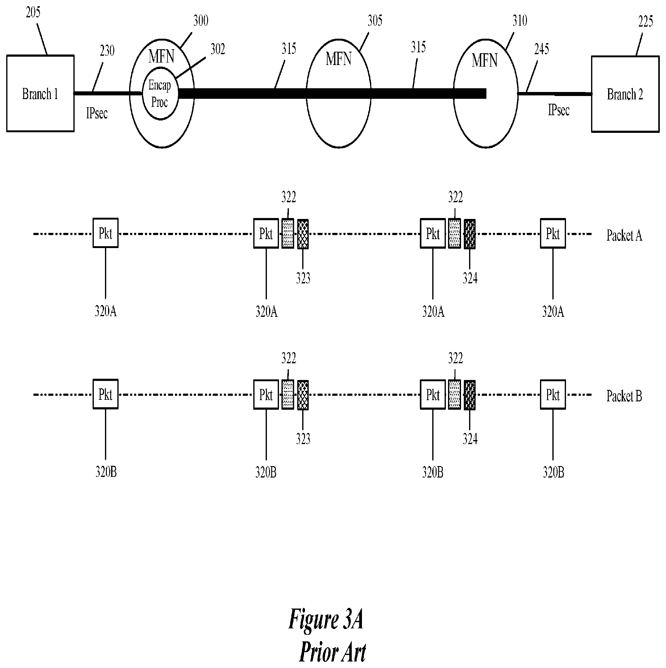 Patent US12375403 Figure 3 – Tunnel-less SD-WAN