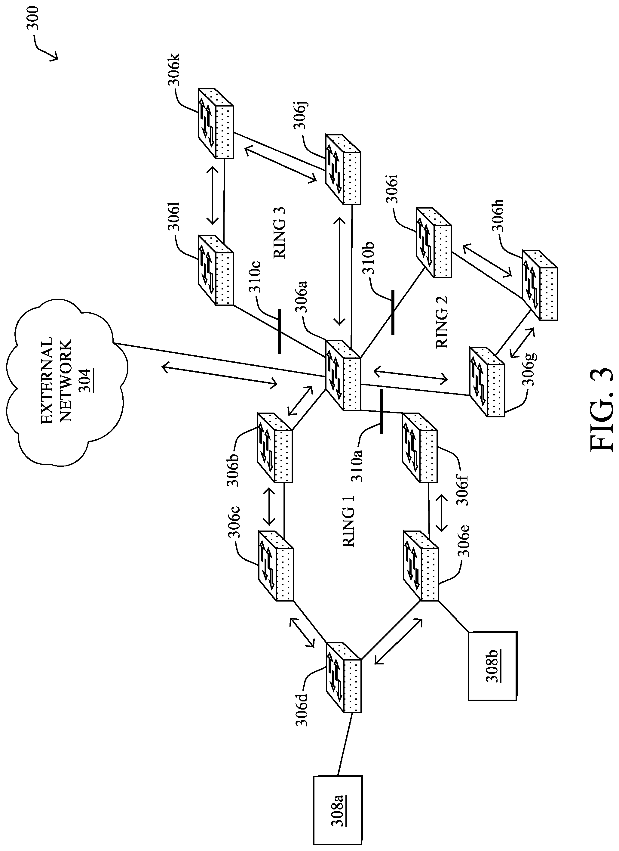 Patent US12375410 Figure 3 – Position aware load balancing in a ring network