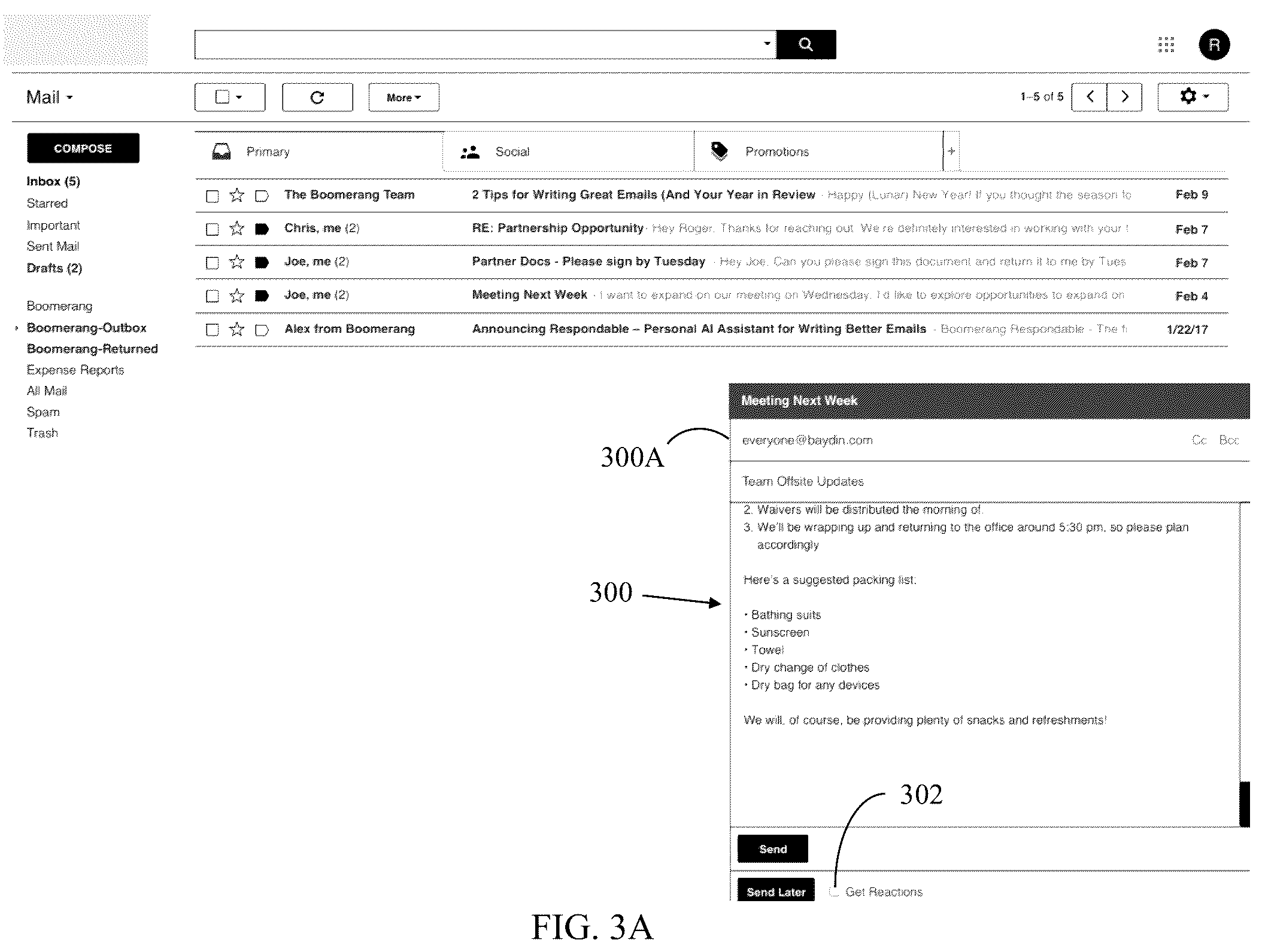 Patent US12375435 Figure 3 – Systems and methods for incorporating dynamic reactions into e-mail communications
