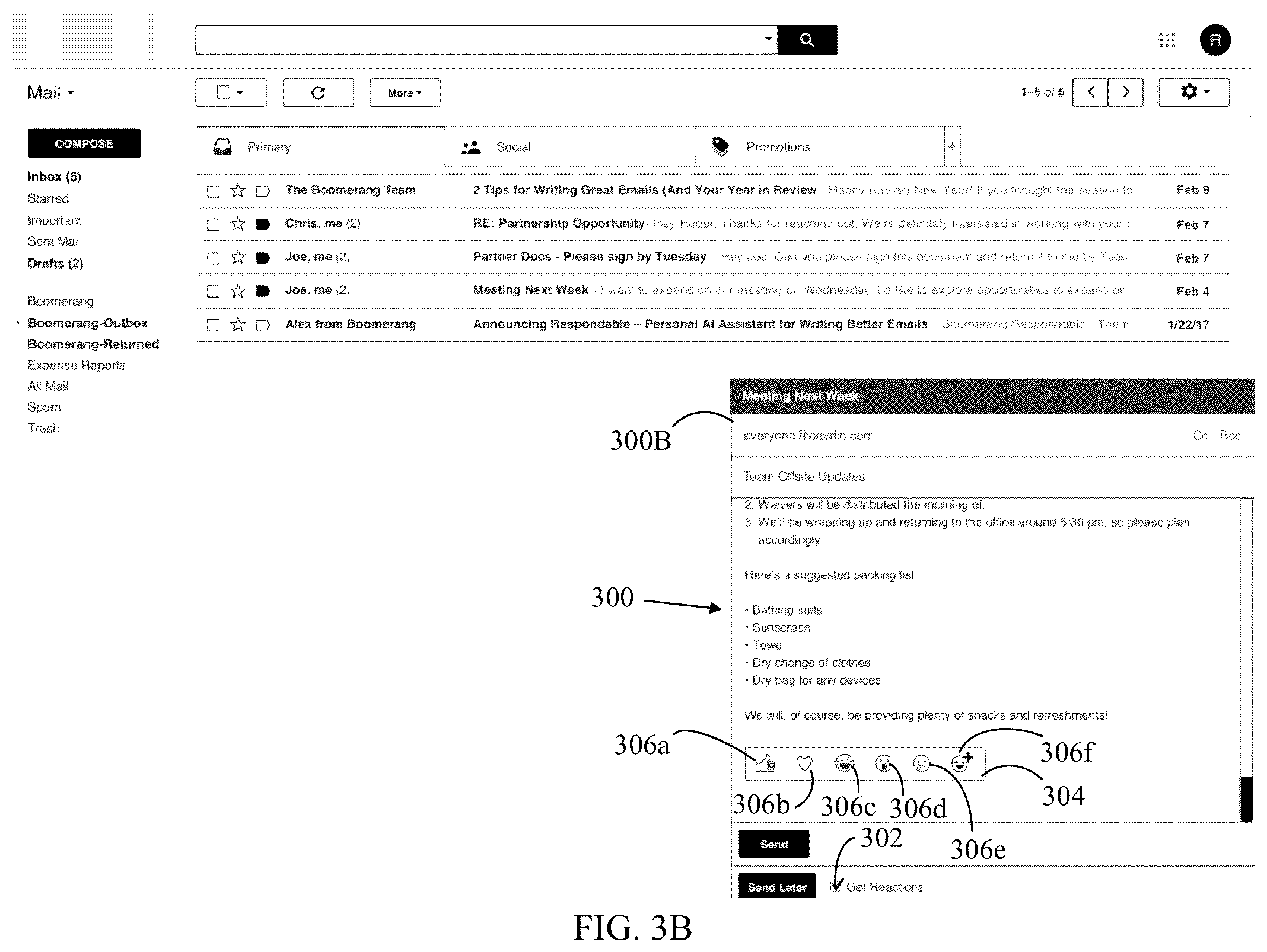 Patent US12375435 Figure 4 – Systems and methods for incorporating dynamic reactions into e-mail communications