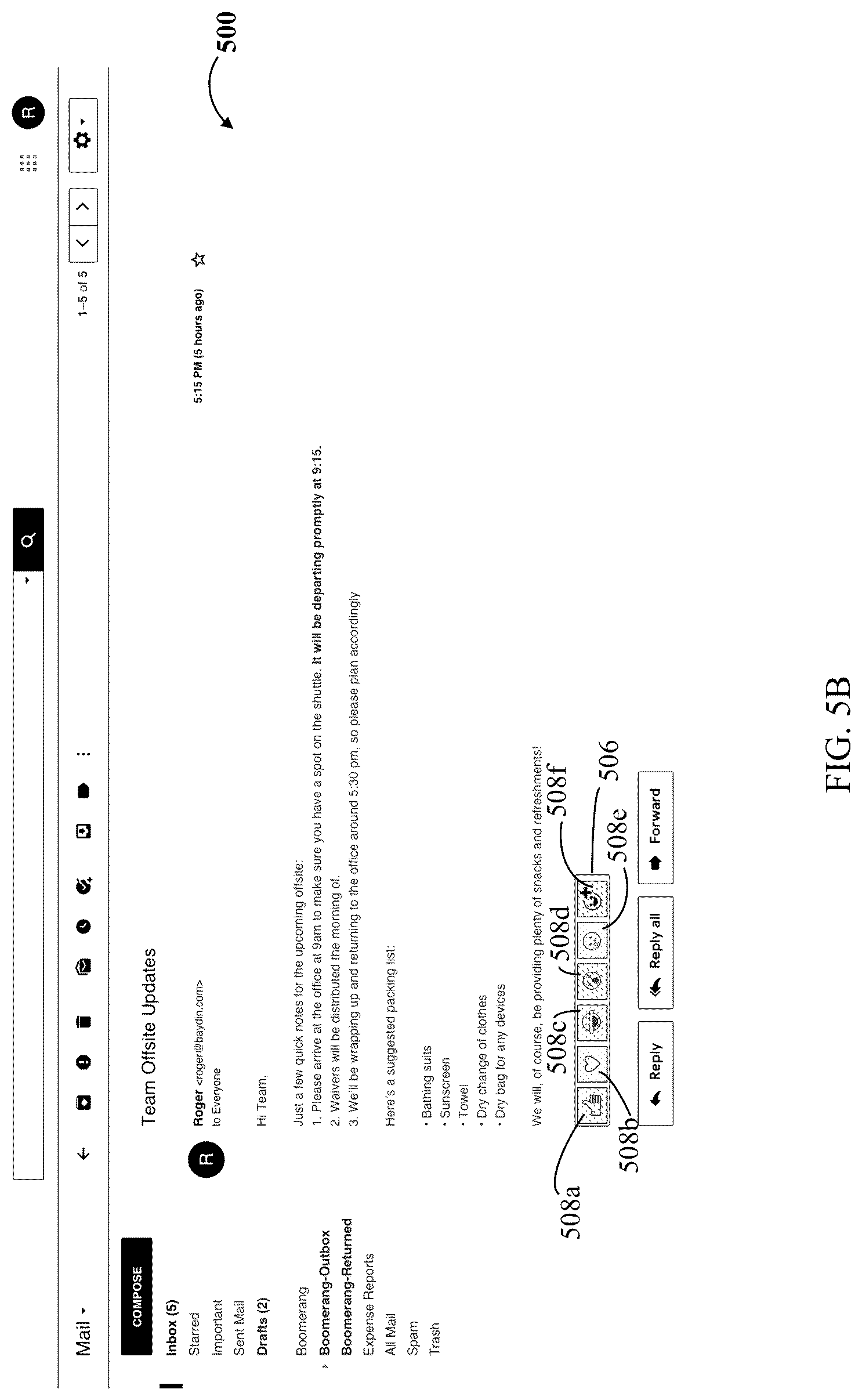 Patent US12375435 Figure 7 – Systems and methods for incorporating dynamic reactions into e-mail communications