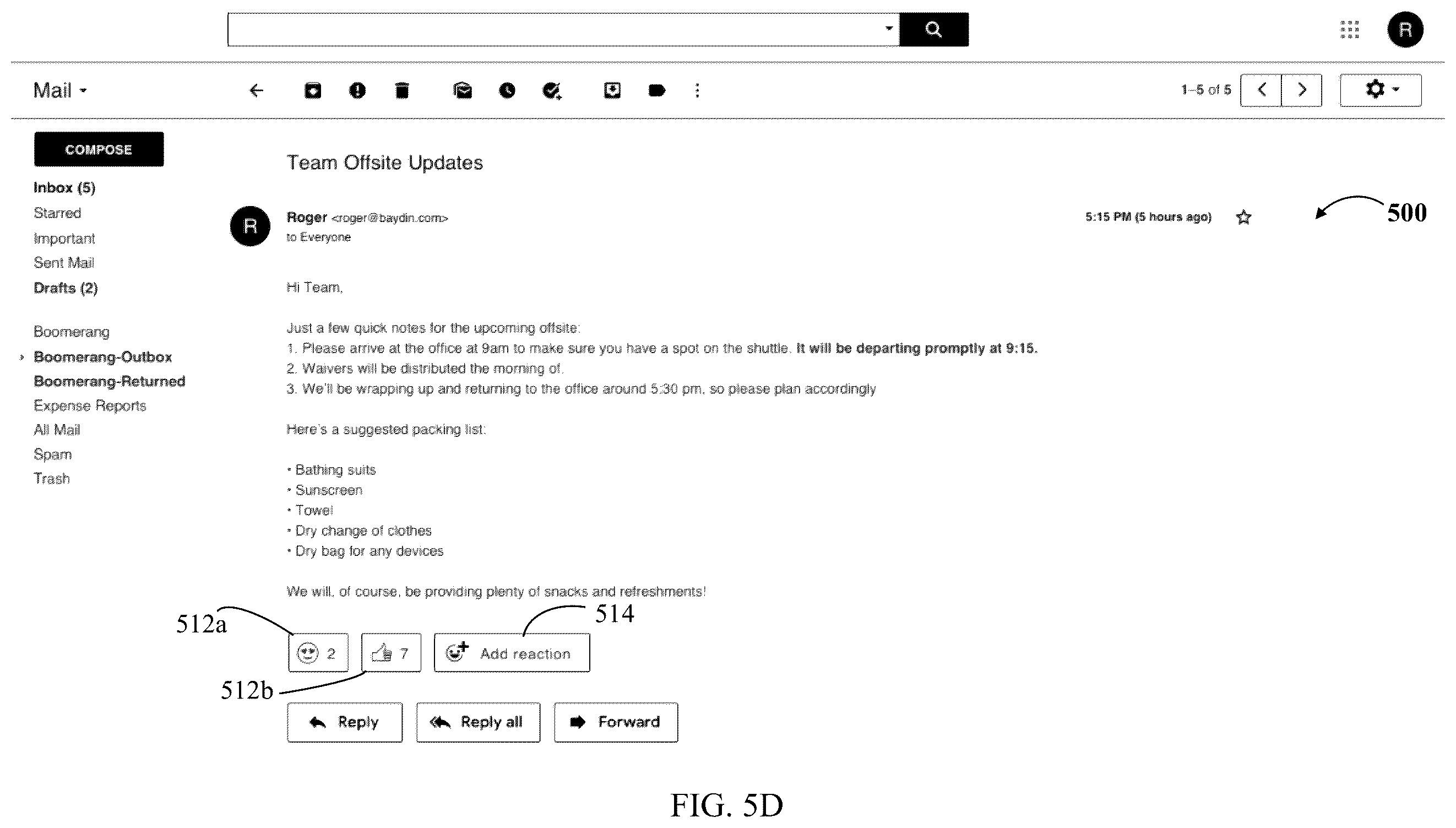 Patent US12375435 Figure 9 – Systems and methods for incorporating dynamic reactions into e-mail communications