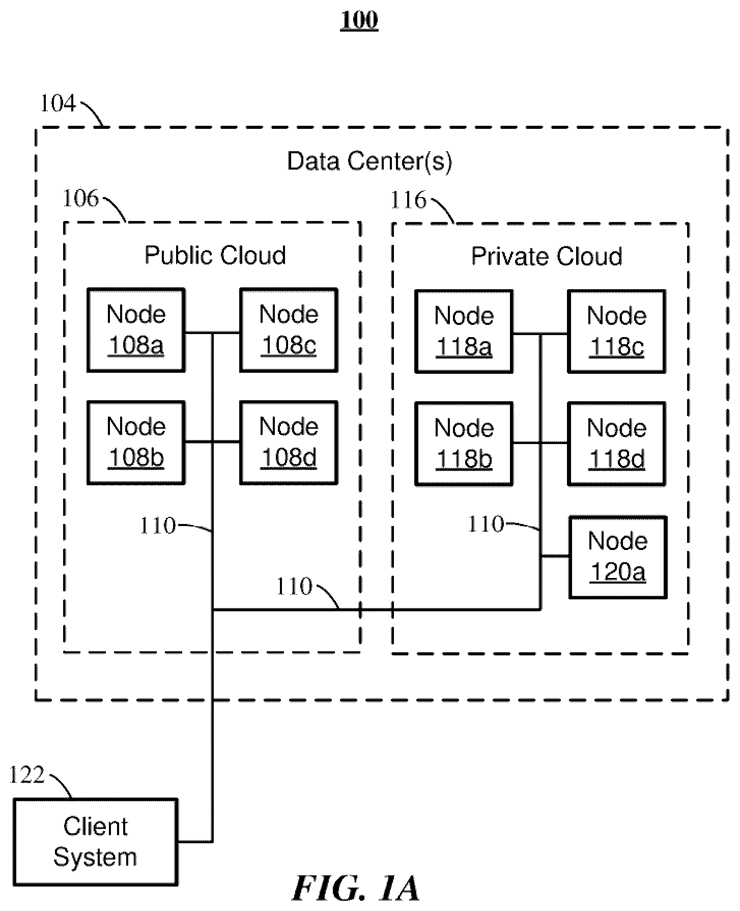 Patent US12375449 Figure 1 – Virtual private cloud network switching