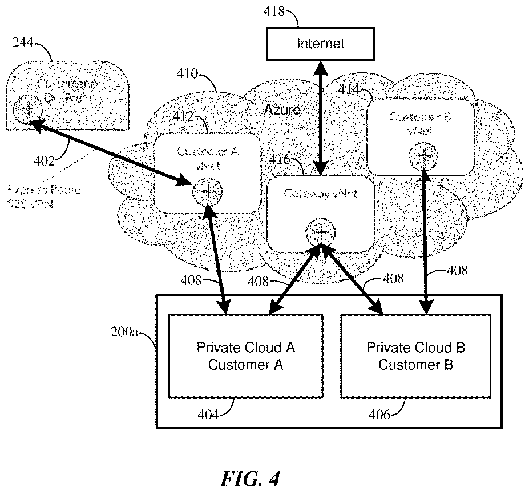 Patent US12375449 Figure 6 – Virtual private cloud network switching