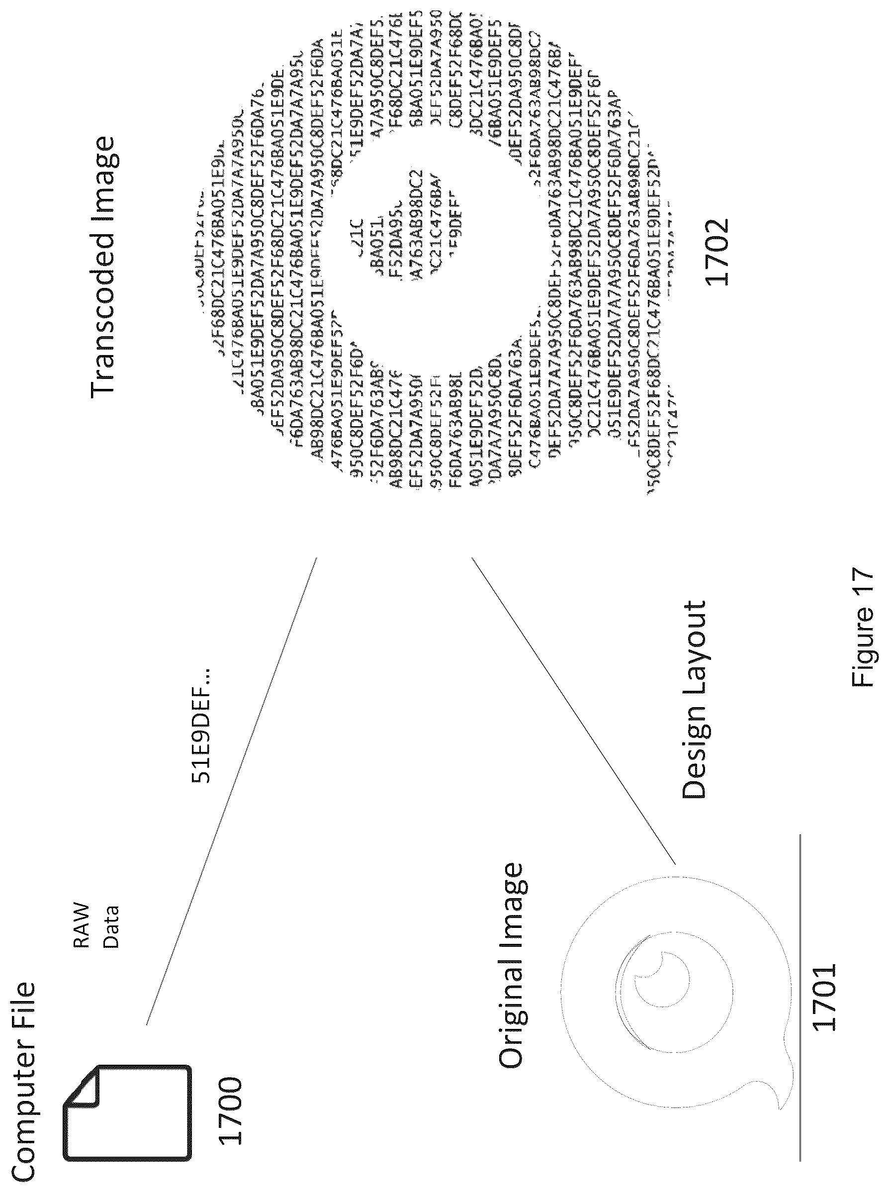Patent US12375459 Figure 18 – Systems, methods, and applications for transcoding data into media files
