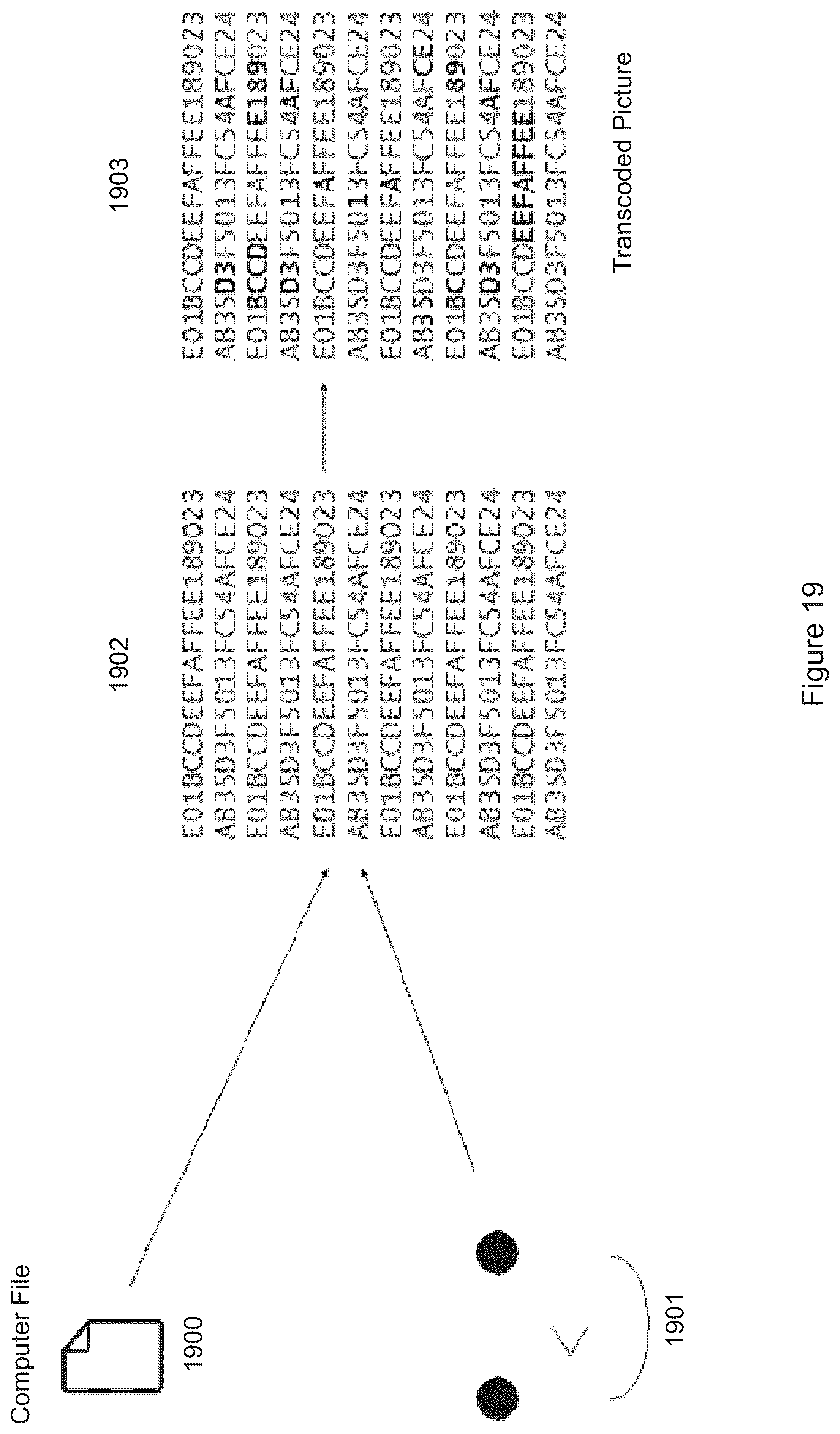 Patent US12375459 Figure 20 – Systems, methods, and applications for transcoding data into media files