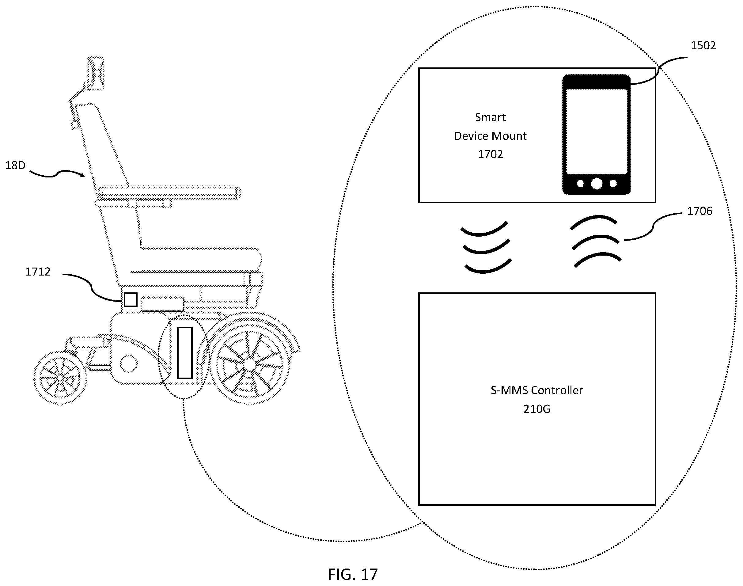 Patent US12375490 Figure 17 – Systems and methods for a secure tipping notification for a motorized mobile chair