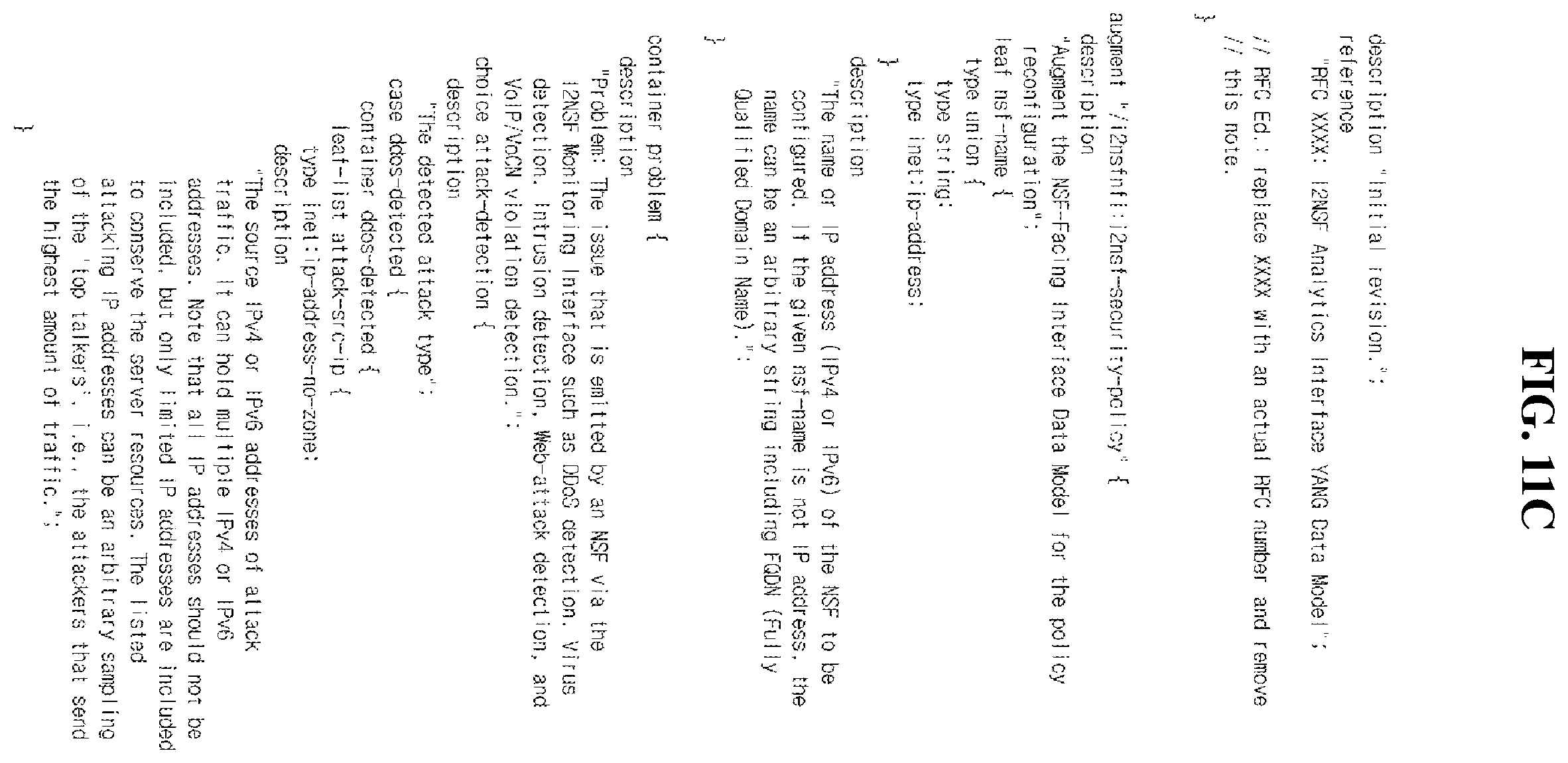Patent US12375528 Figure 11 – Method and apparatus for security management based on I2NSF analytics interface YANG data model