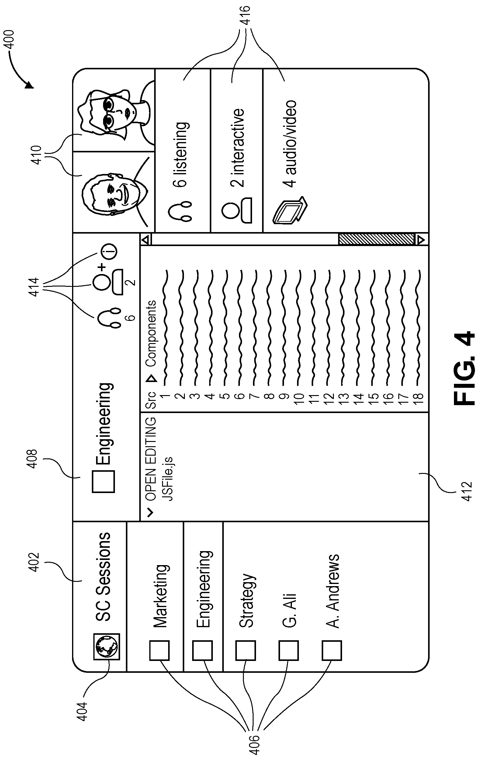 Patent US12375538 Figure 6 – Ambient, ad hoc, multimedia collaboration in a group-based communication system