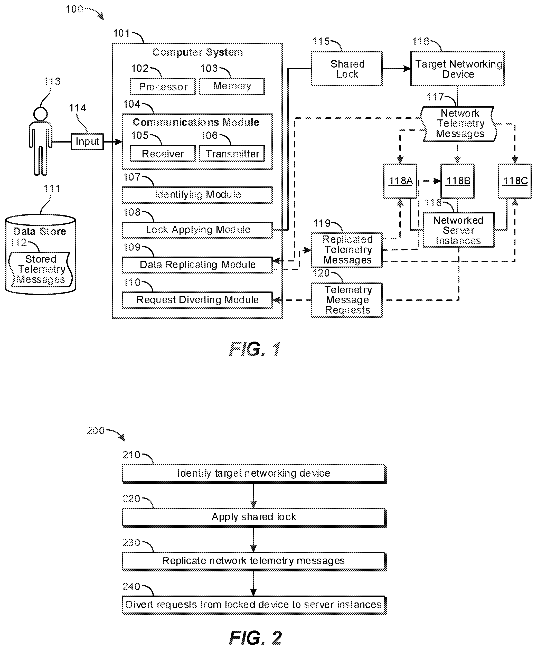 Patent US12375577 — Systems and methods for provisioning telemetry data using shared locks — Figure 1