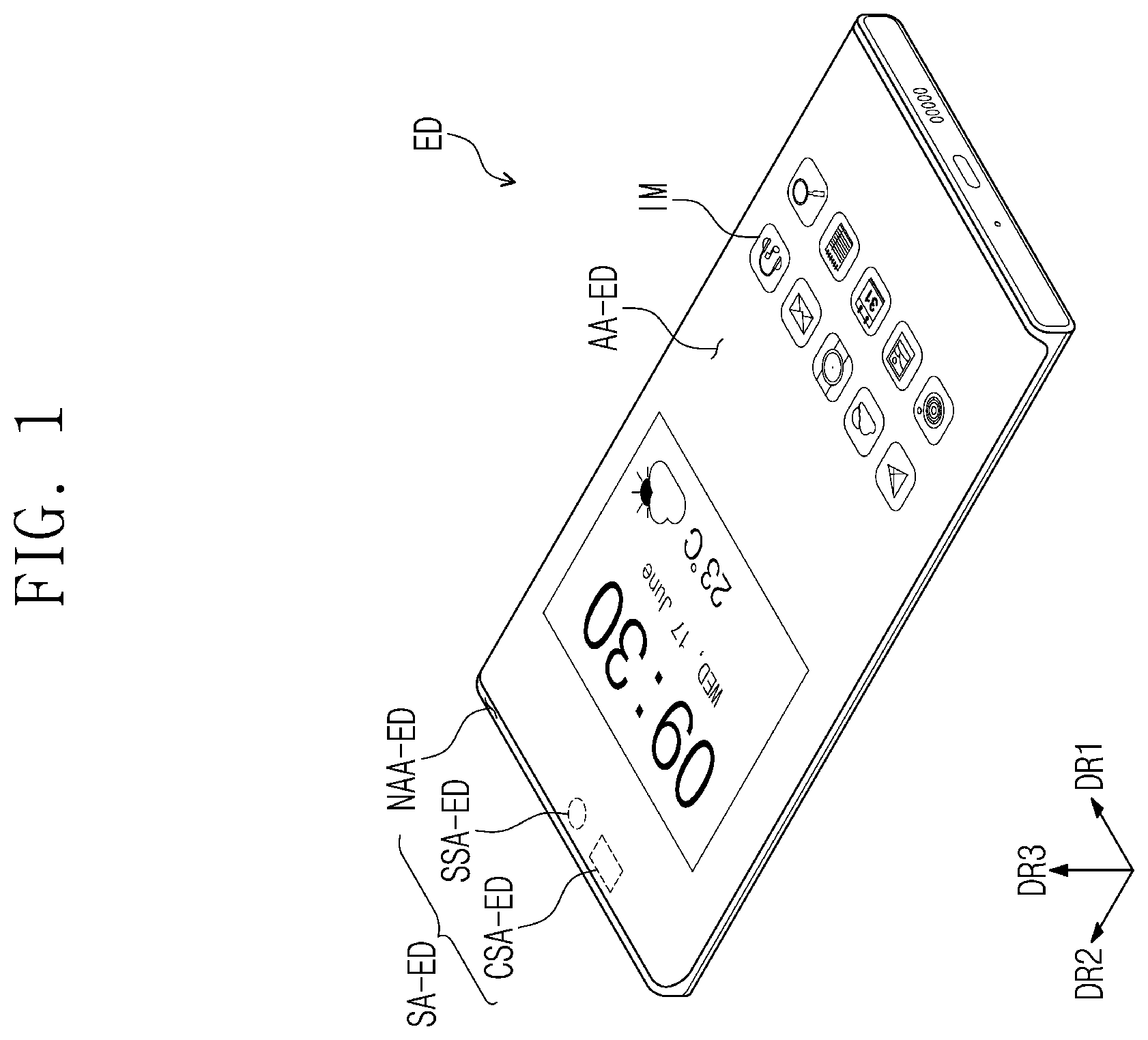 Patent US12375597 Figure 1 – Electronic device and method of providing the same