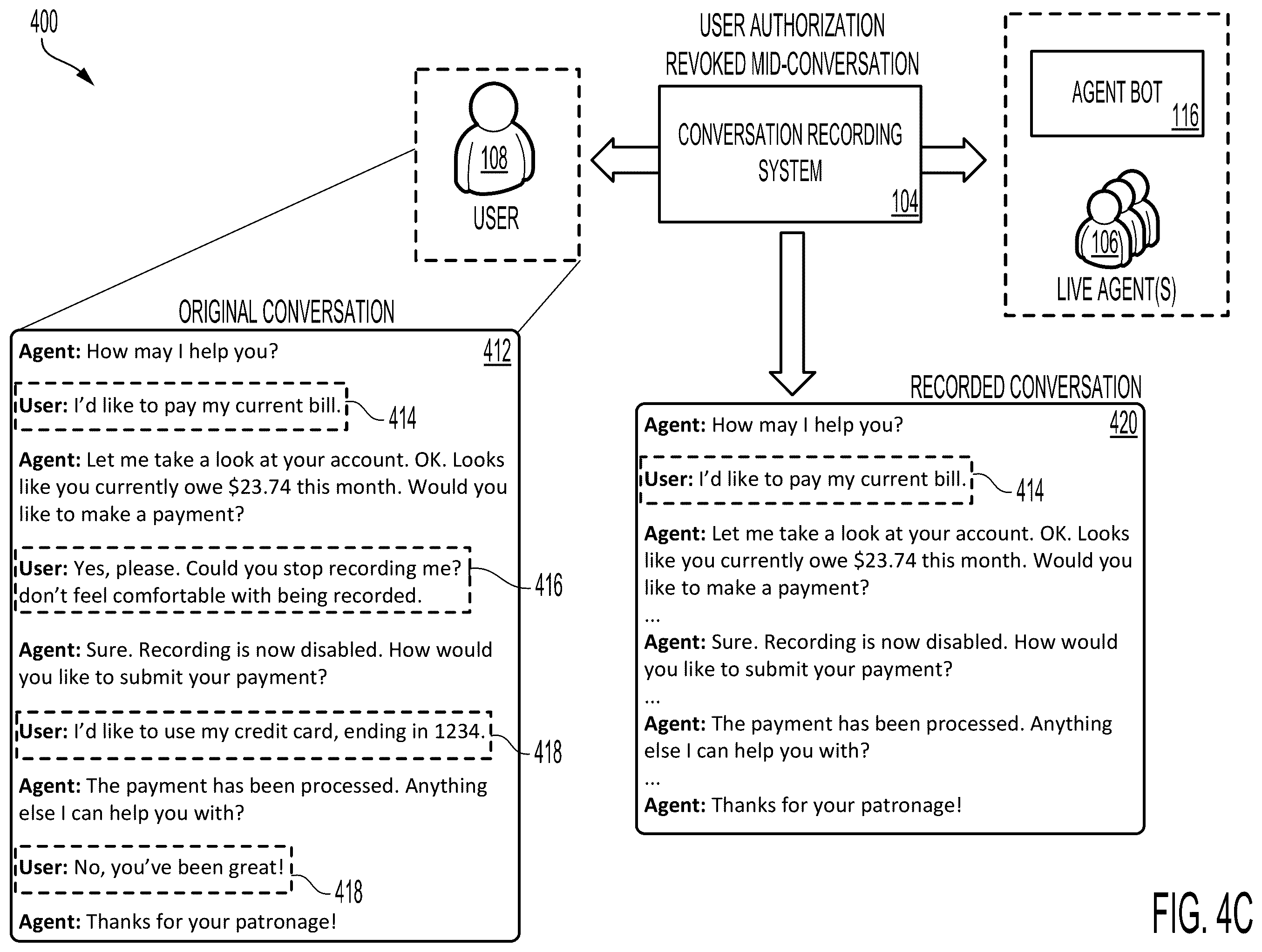 Patent US12375605 Figure 6 – Automated systems for communications analysis according to recording restrictions