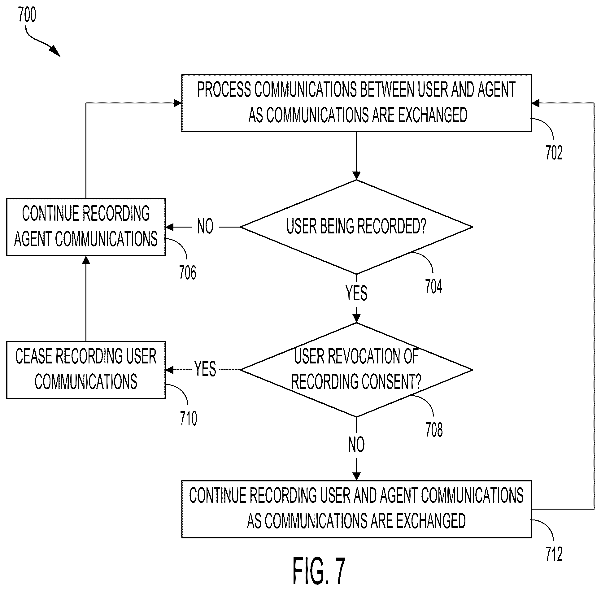 Patent US12375605 Figure 9 – Automated systems for communications analysis according to recording restrictions