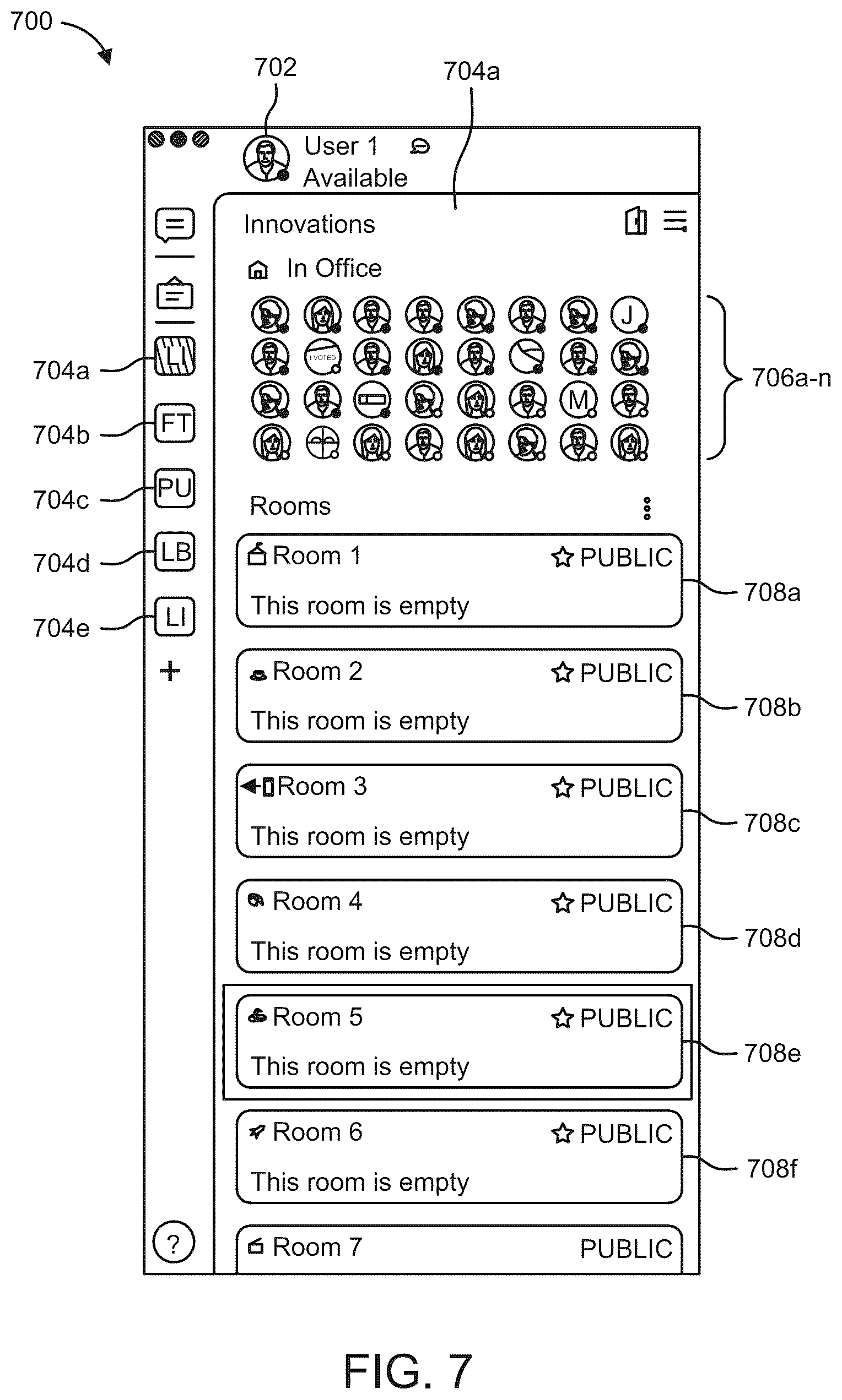 Patent US12375623 Figure 7 – Methods and systems for facilitating a collaborative work environment